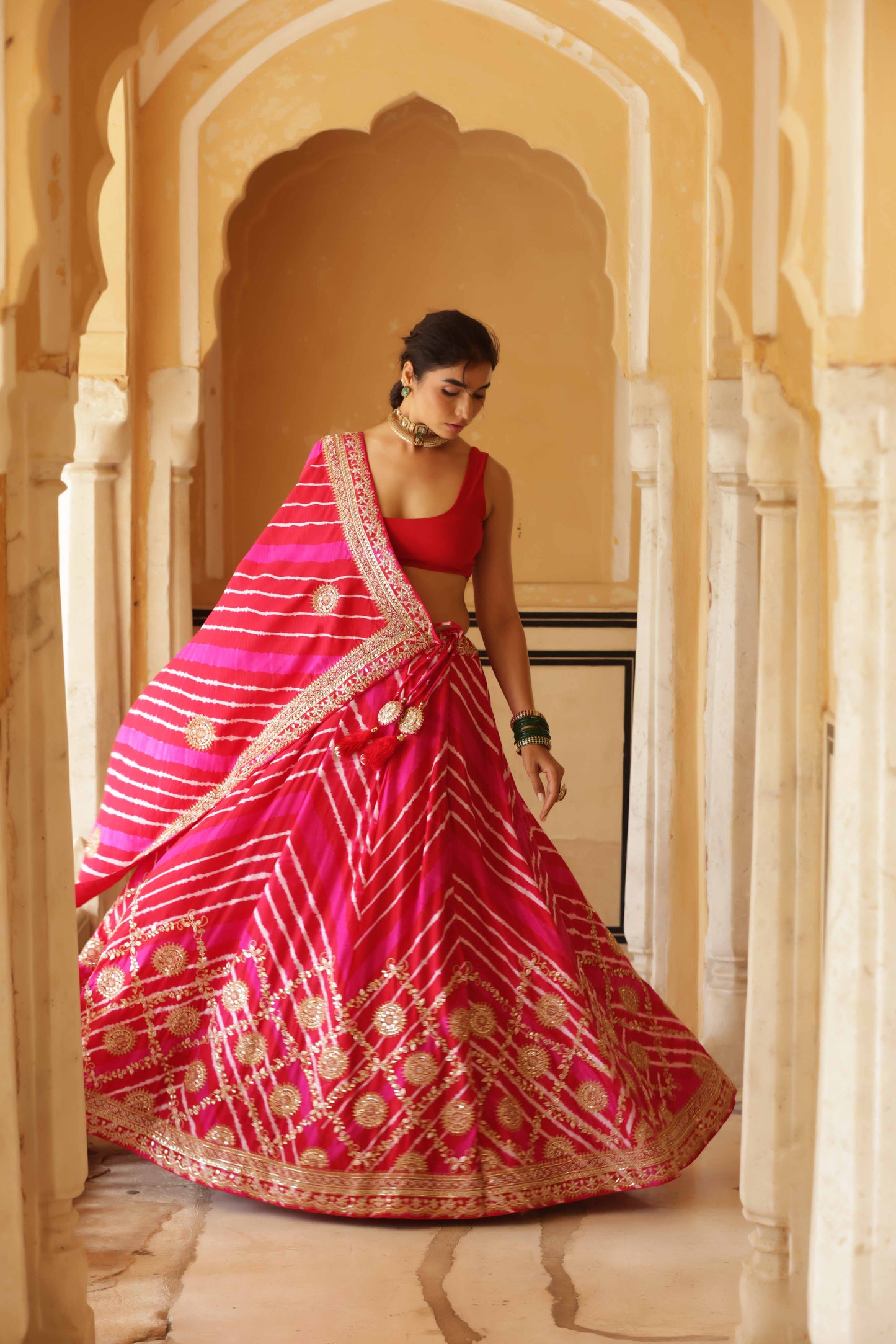 Rani Sahiba Tussar Silk Lehenga