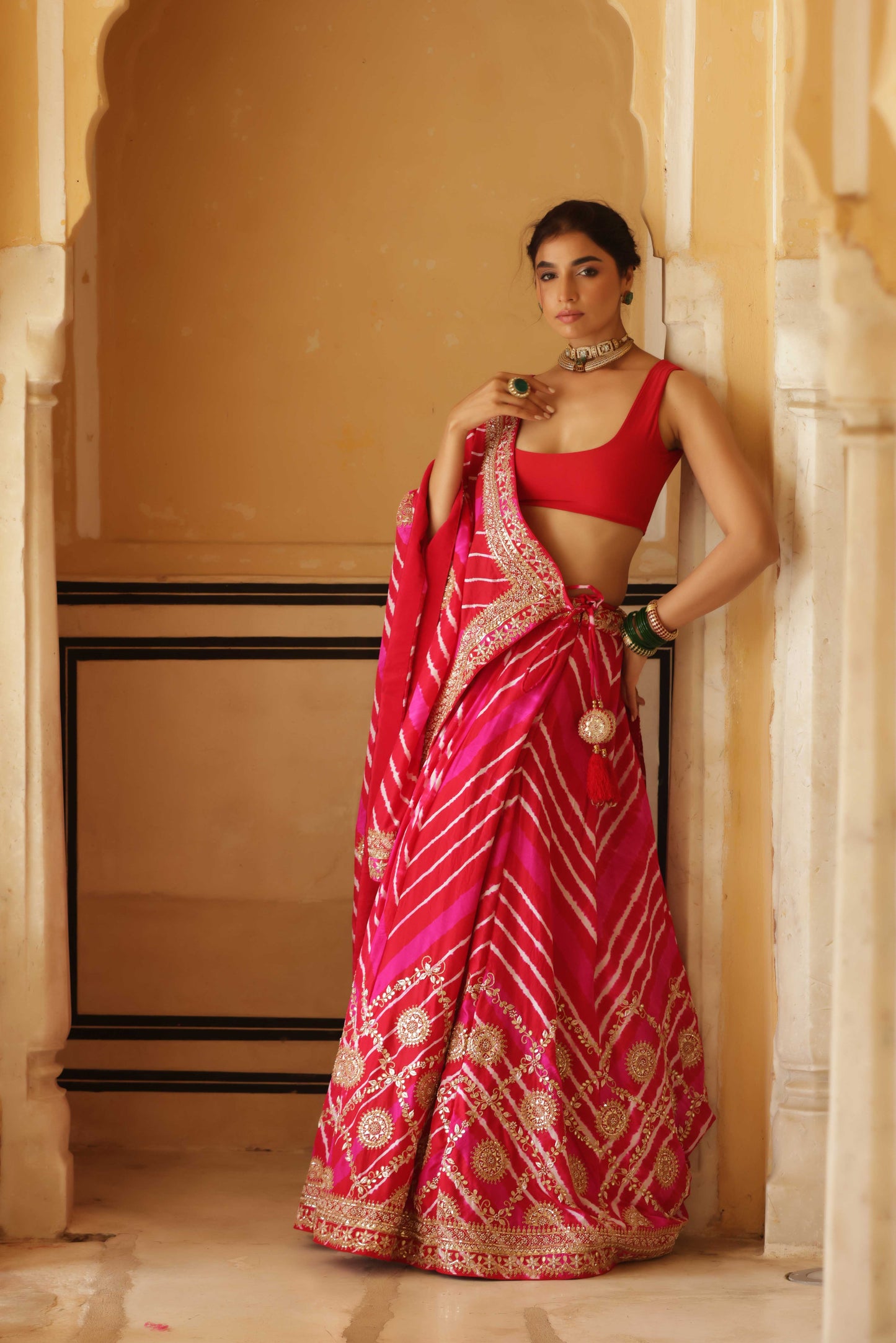 Rani Sahiba Tussar Silk Lehenga