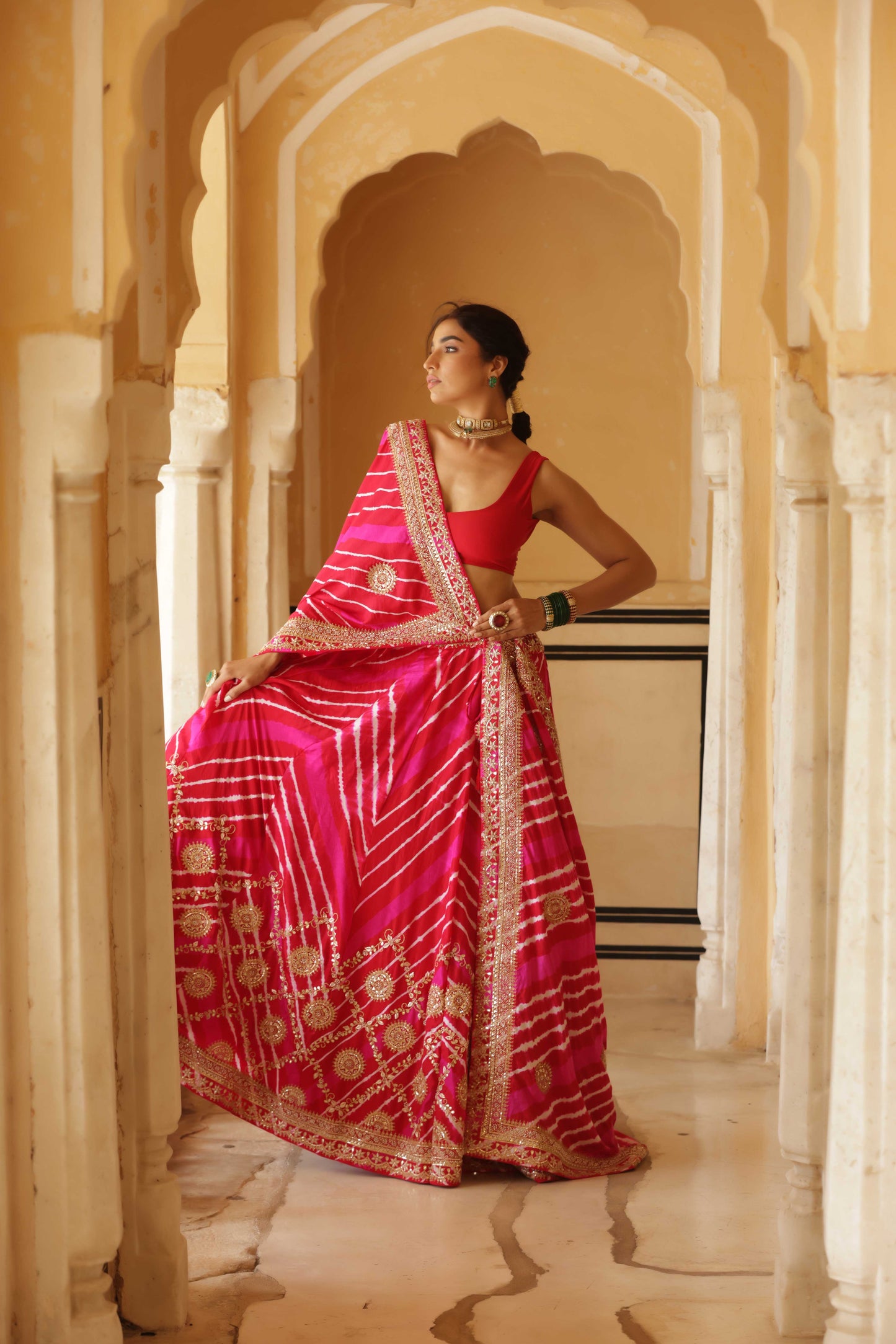 Rani Sahiba Tussar Silk Lehenga