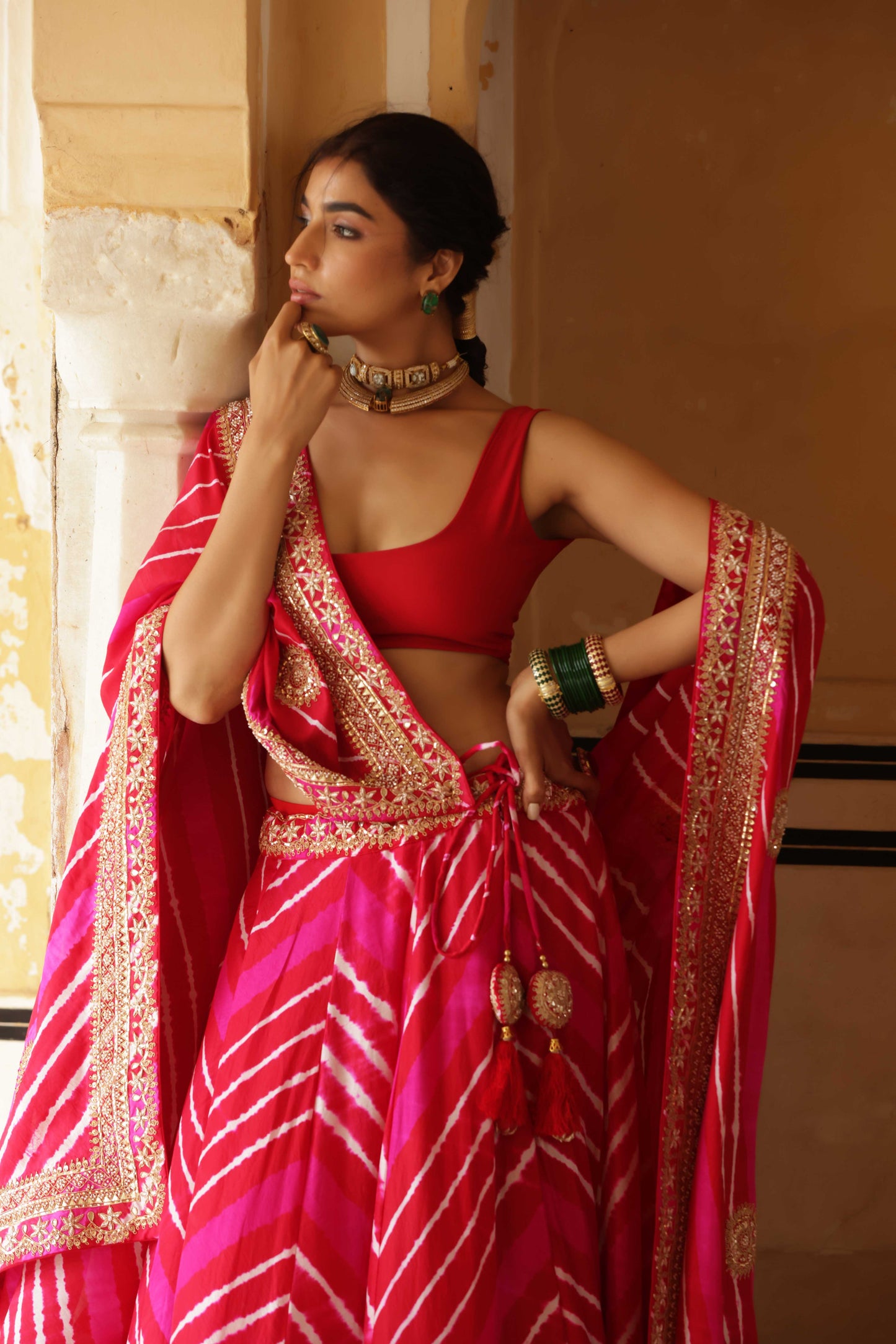 Rani Sahiba Tussar Silk Lehenga
