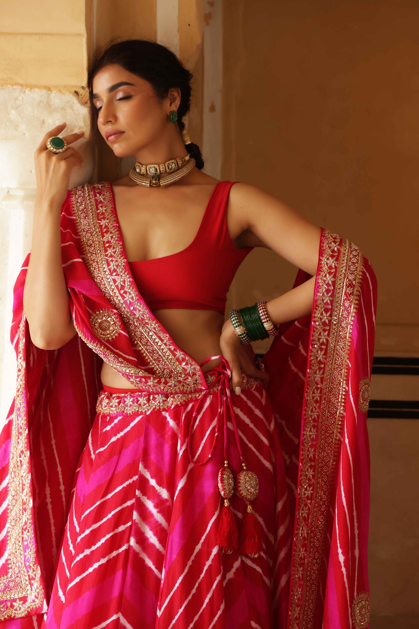 Rani Sahiba Tussar Silk Lehenga