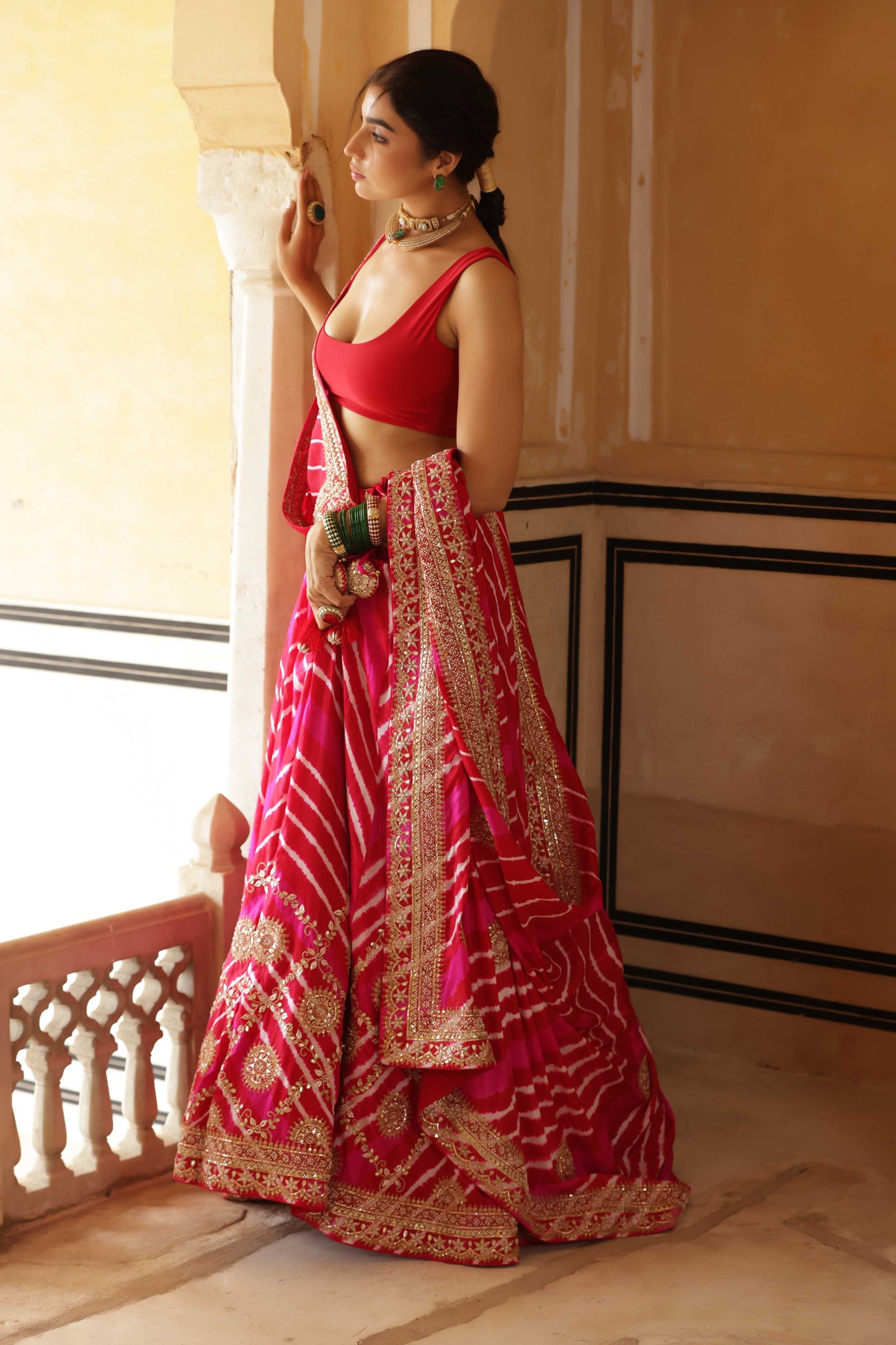 Rani Sahiba Tussar Silk Lehenga