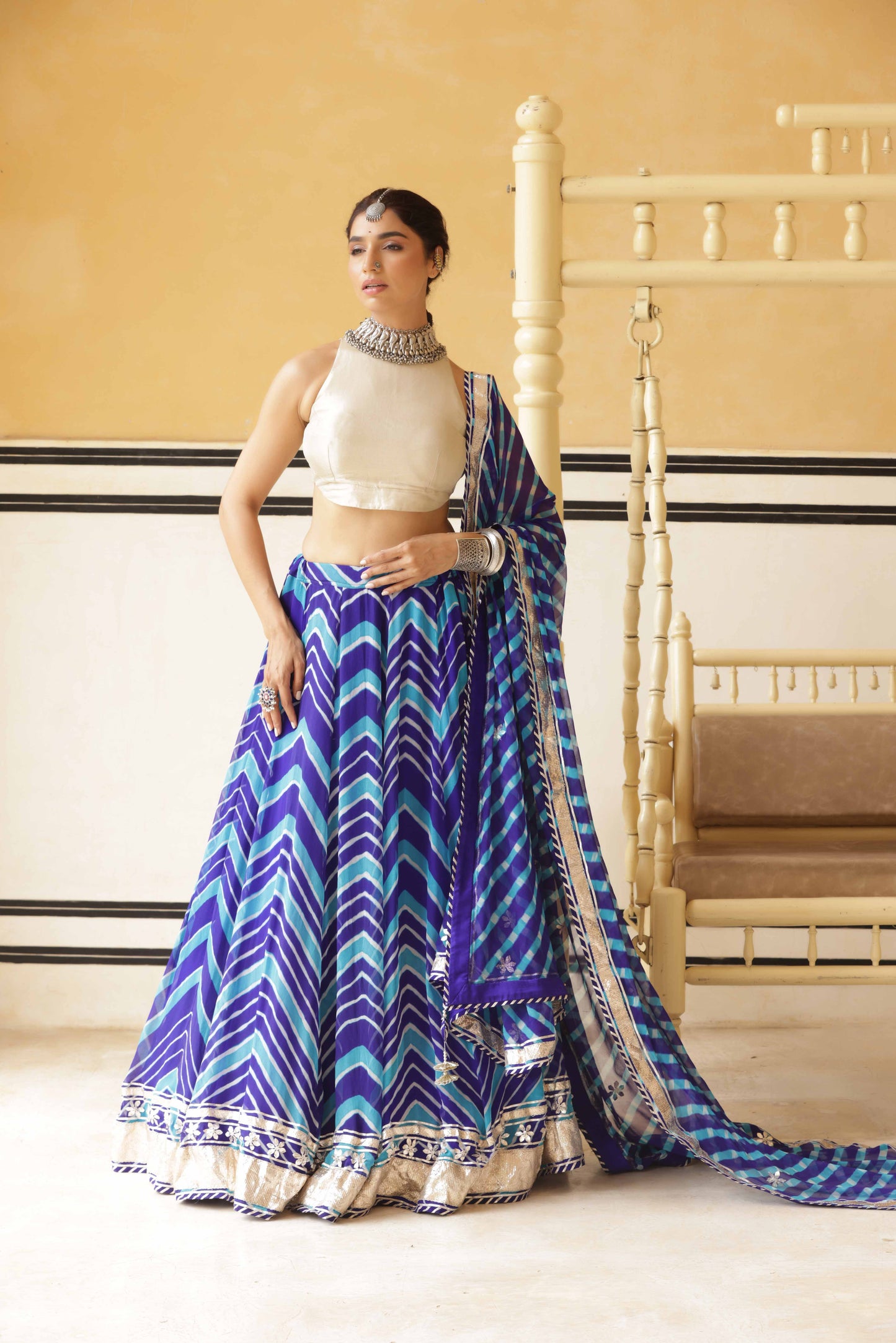 Mayura Lappa Lehenga Set