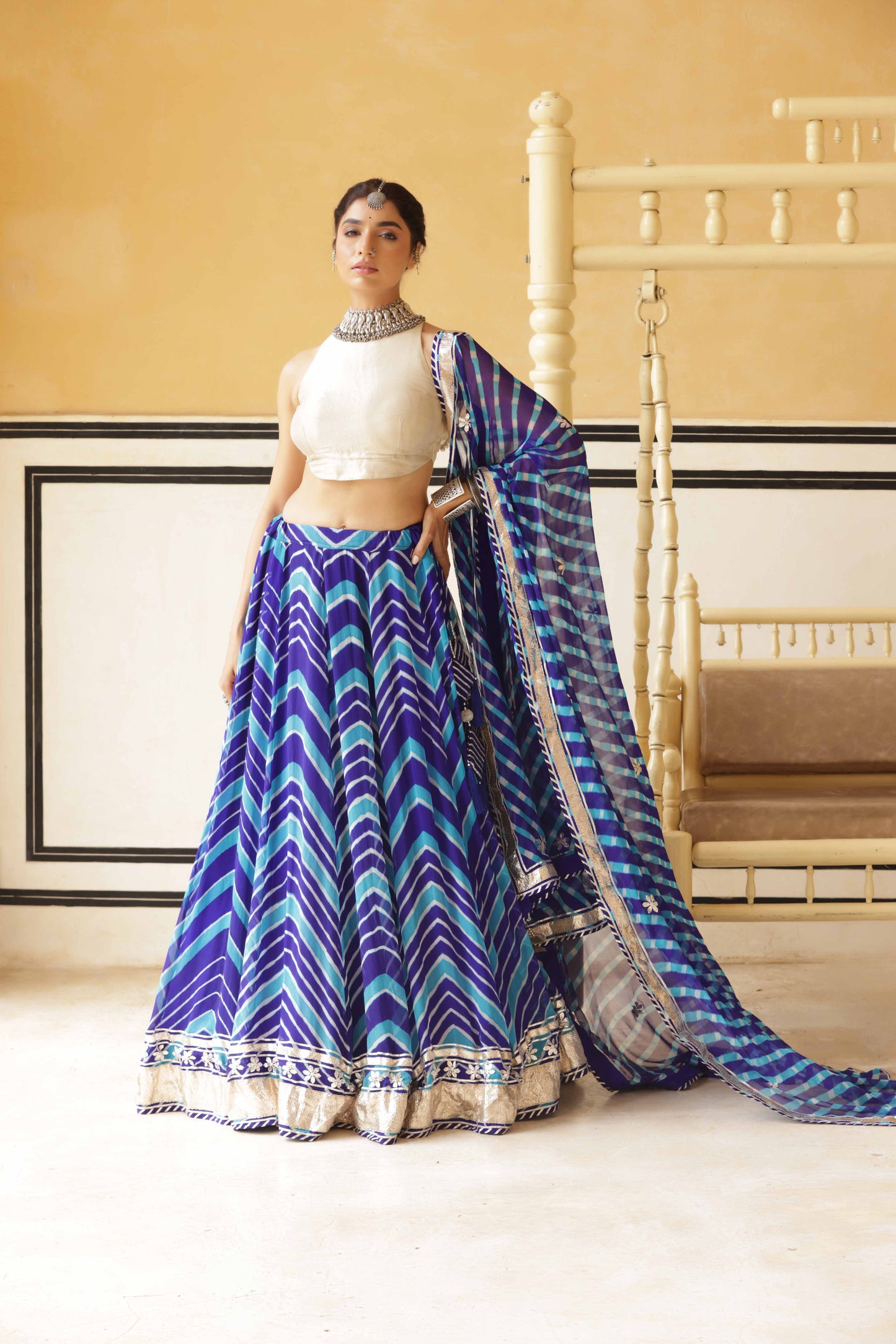 Mayura Lappa Lehenga Set
