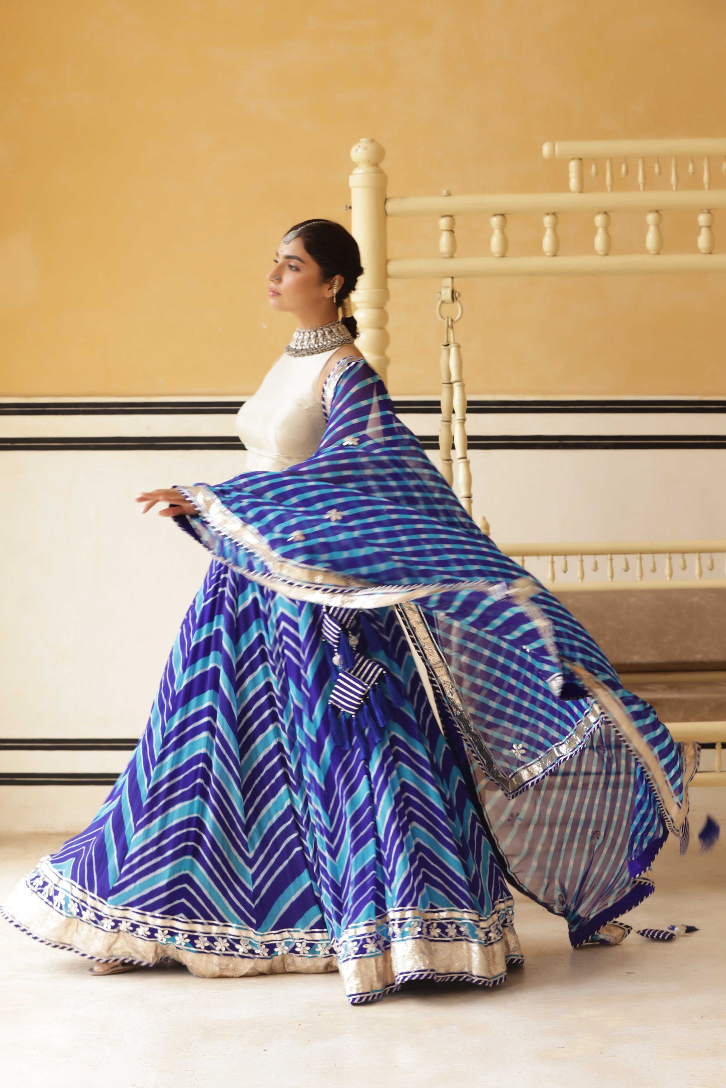 Mayura Lappa Lehenga Set