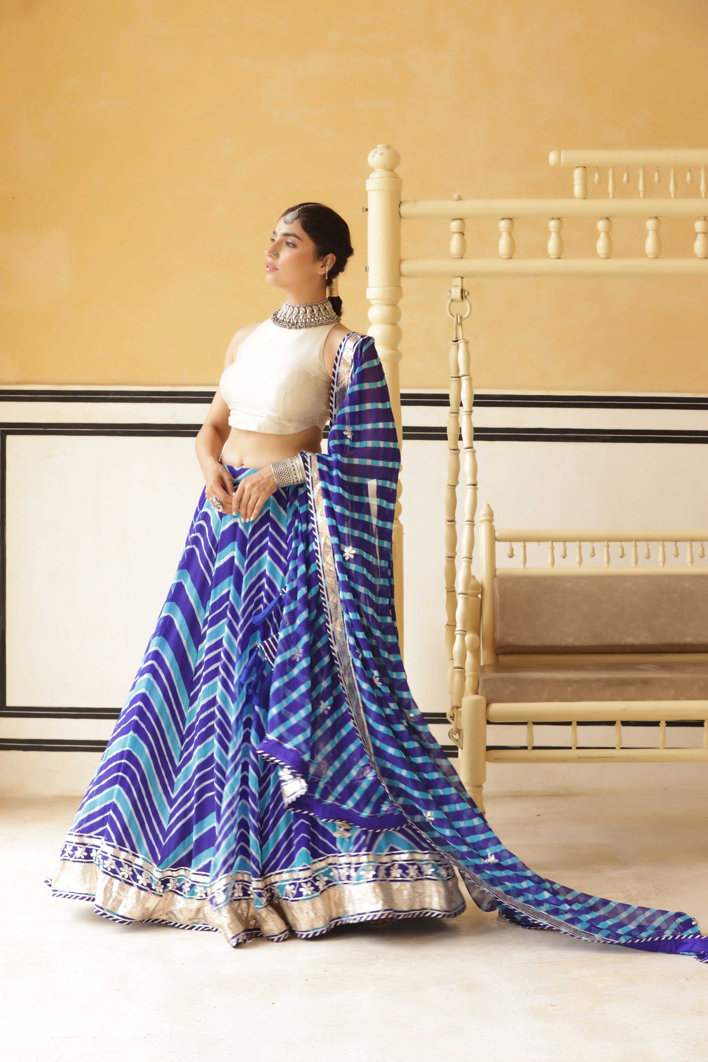 Mayura Lappa Lehenga Set