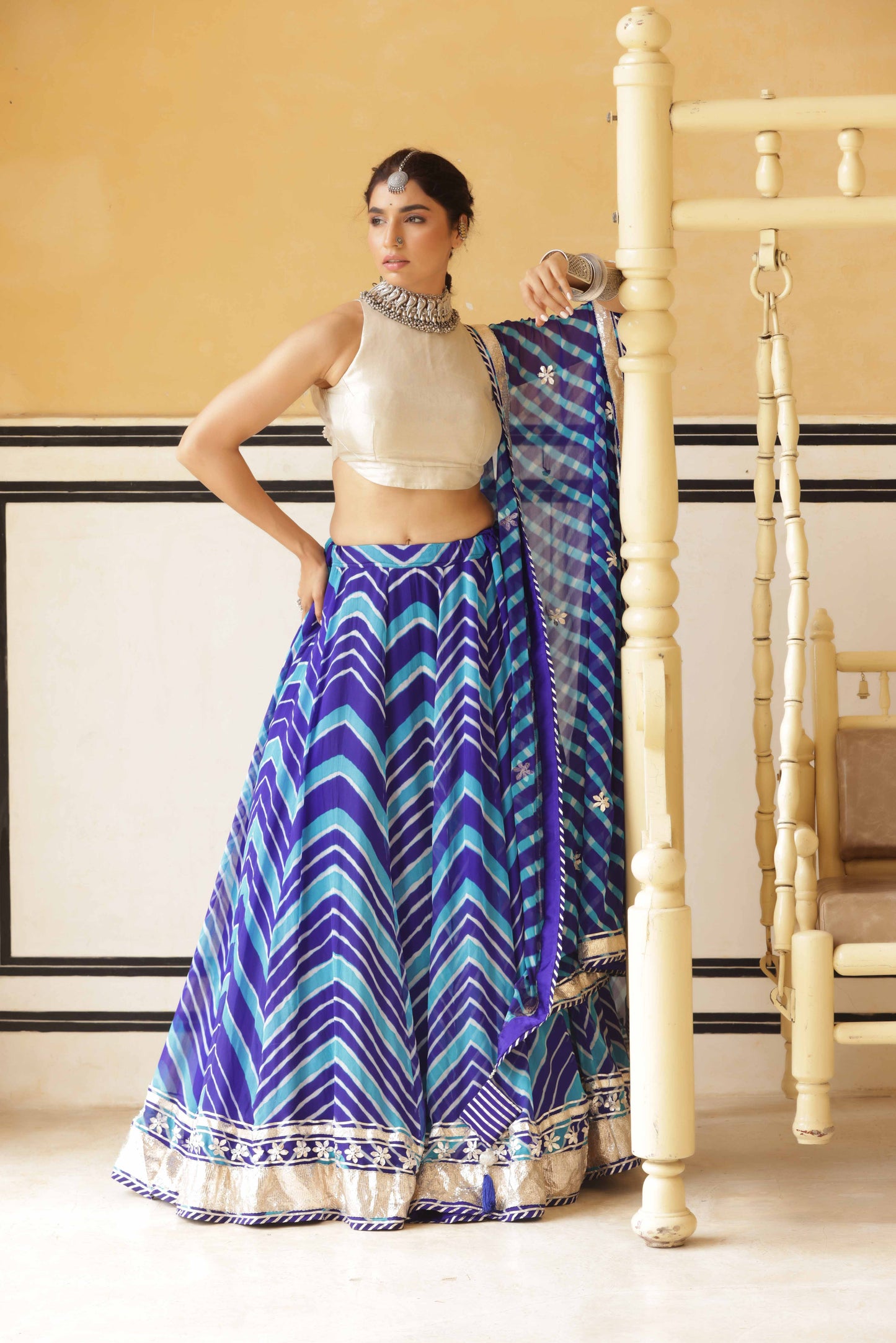 Mayura Lappa Lehenga Set