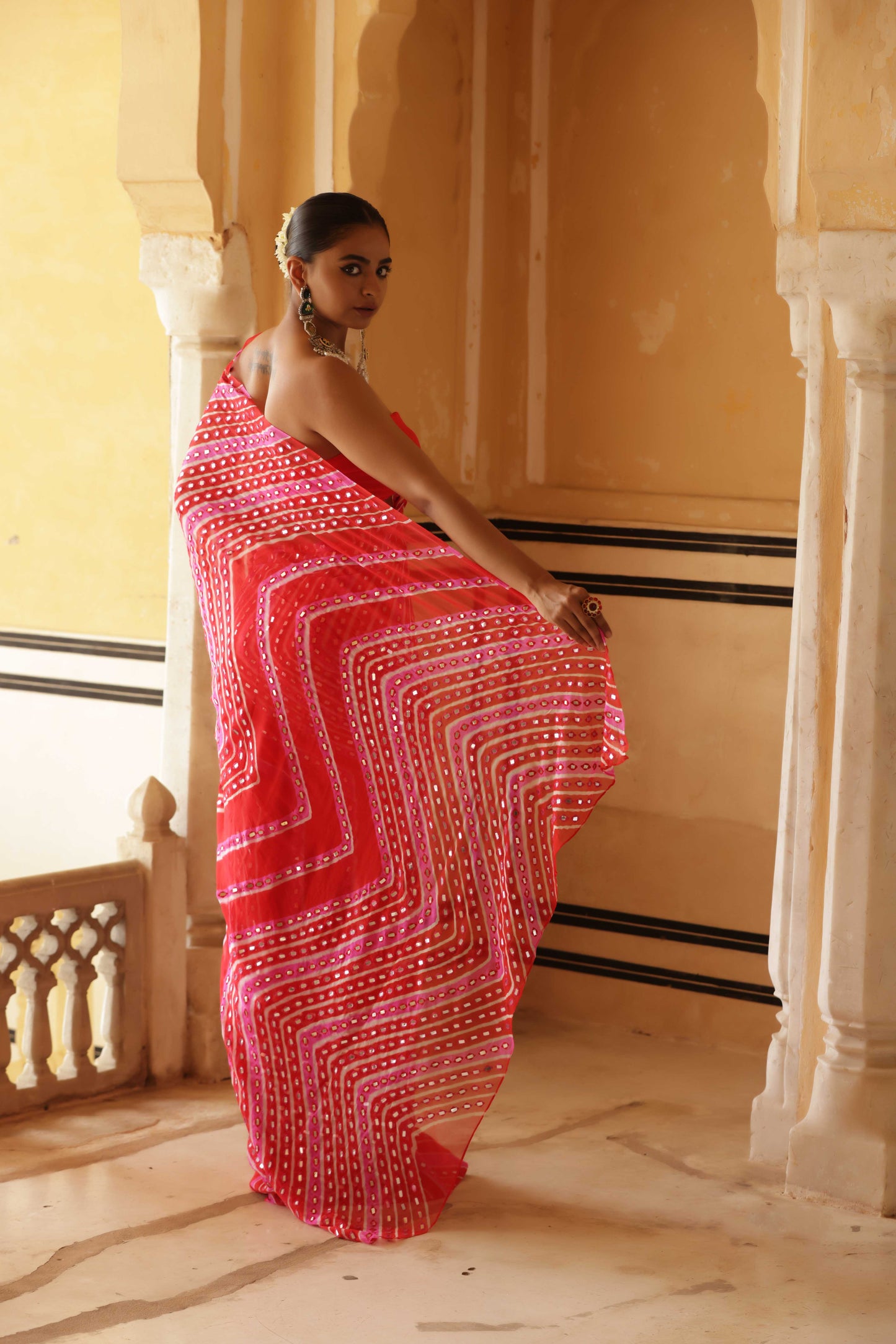 Ruby Radiance Saree