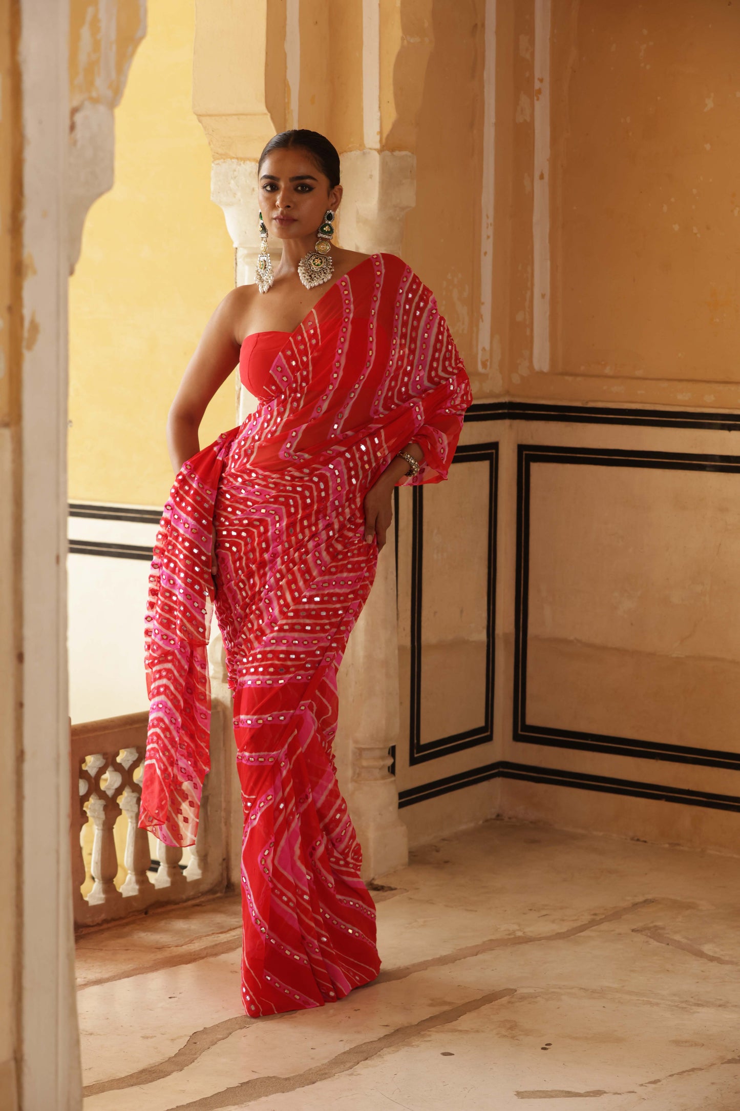 Ruby Radiance Saree