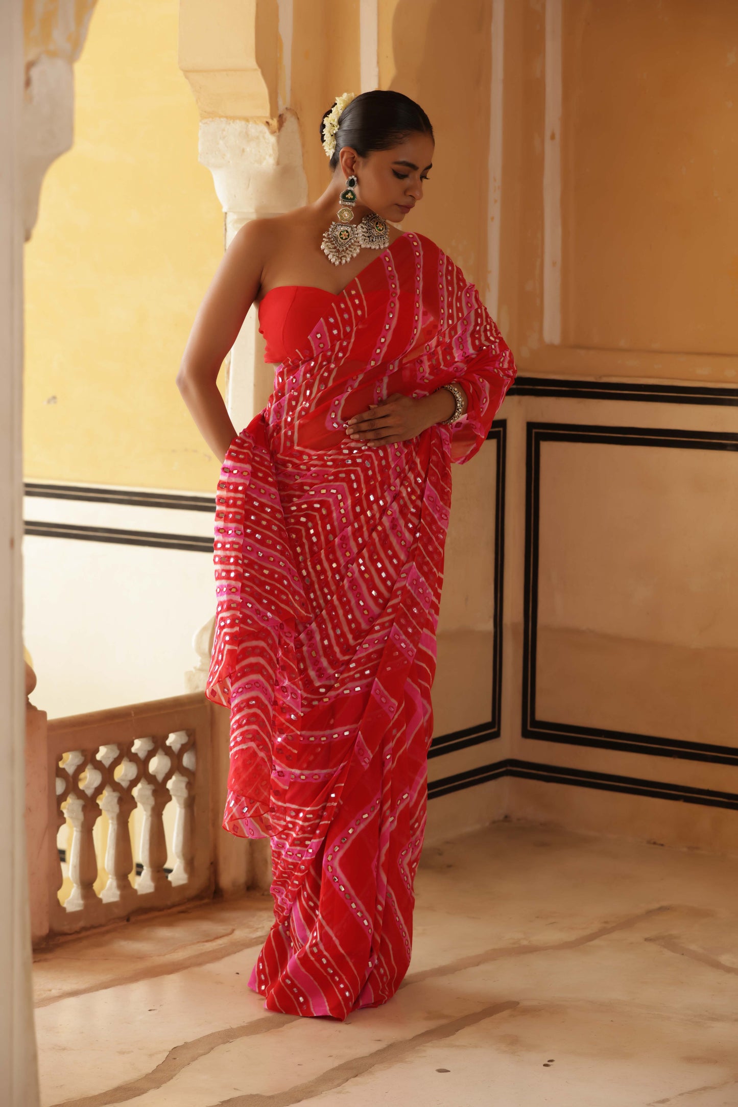 Ruby Radiance Saree