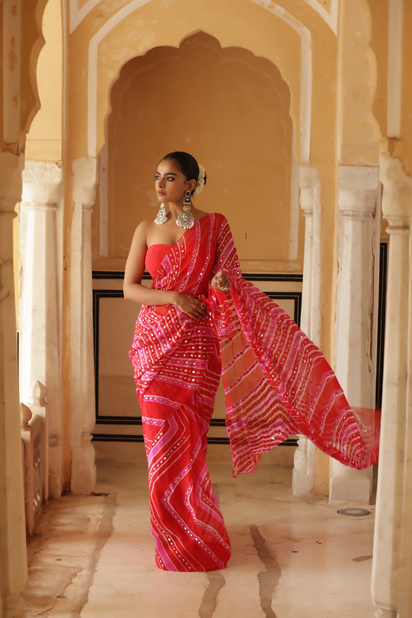 Ruby Radiance Saree
