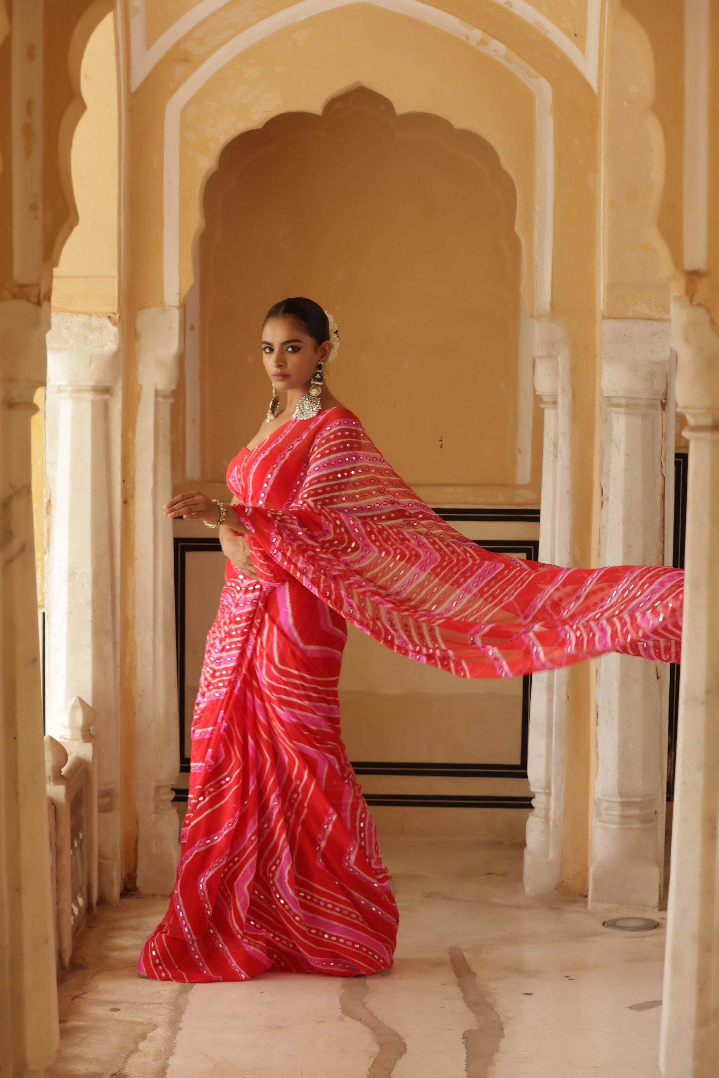 Ruby Radiance Saree