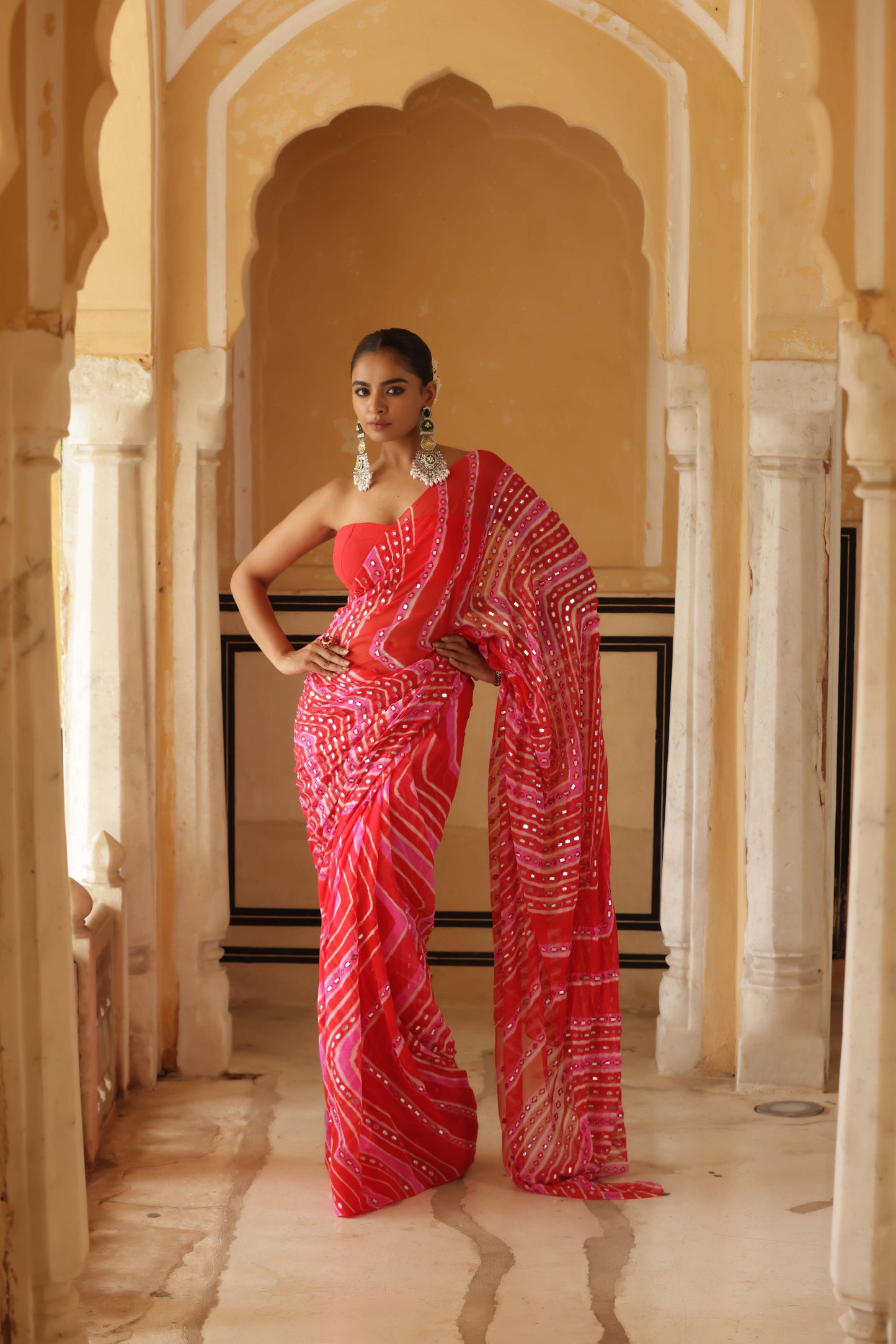 Ruby Radiance Saree