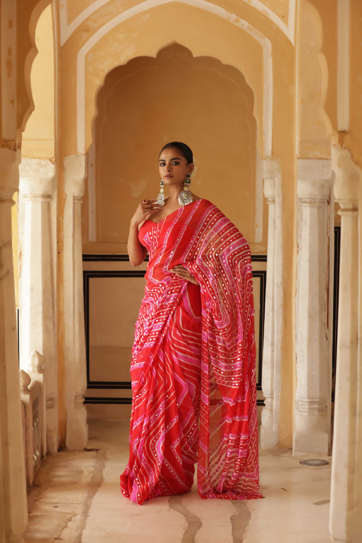 Ruby Radiance Saree