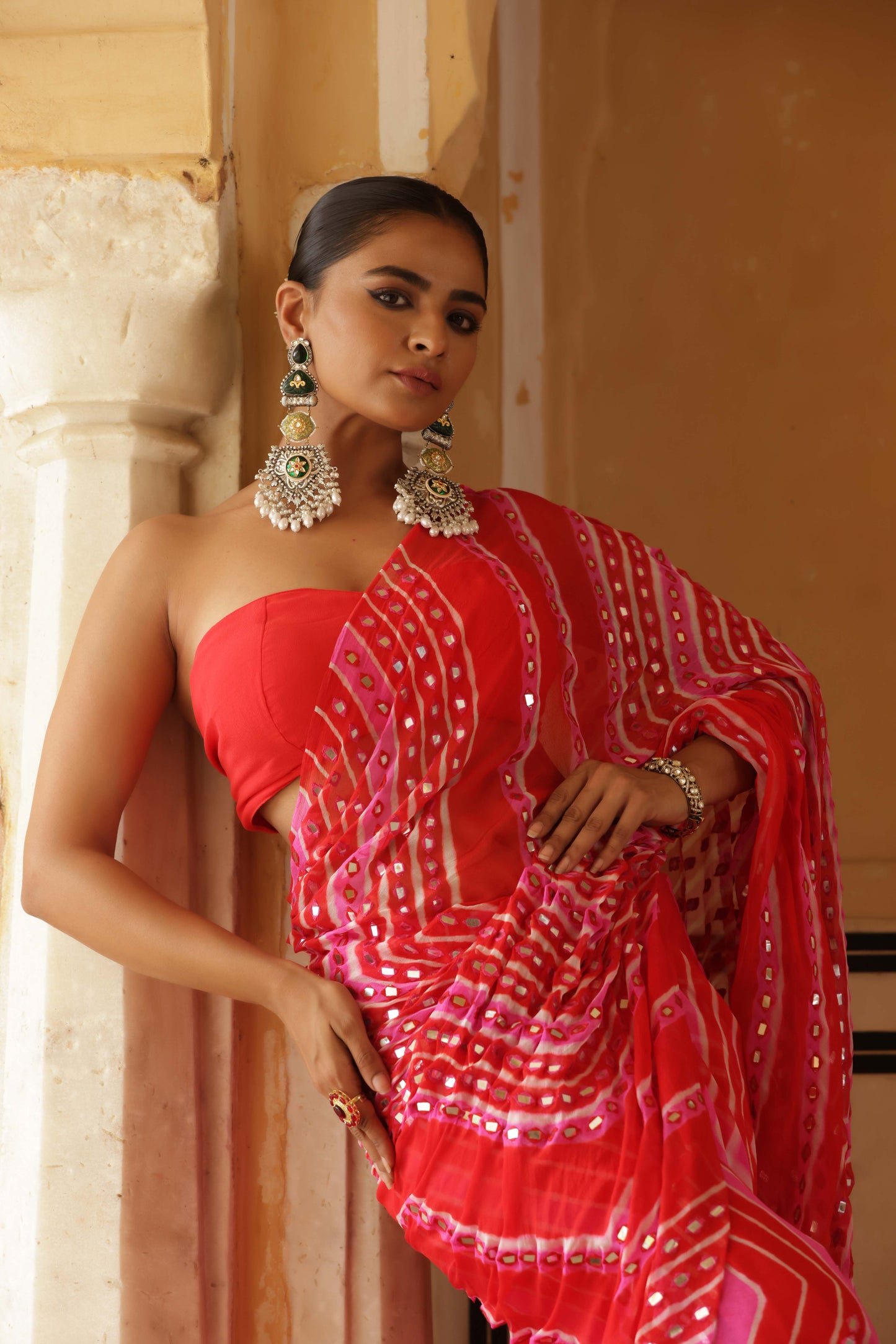 Ruby Radiance Saree
