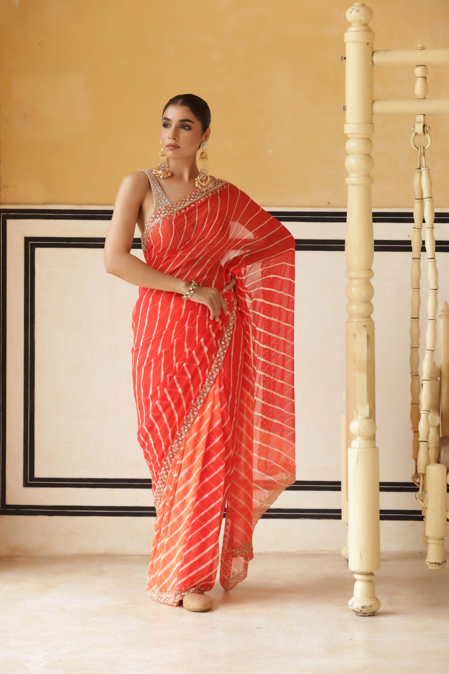 Ember Leheriya Saree