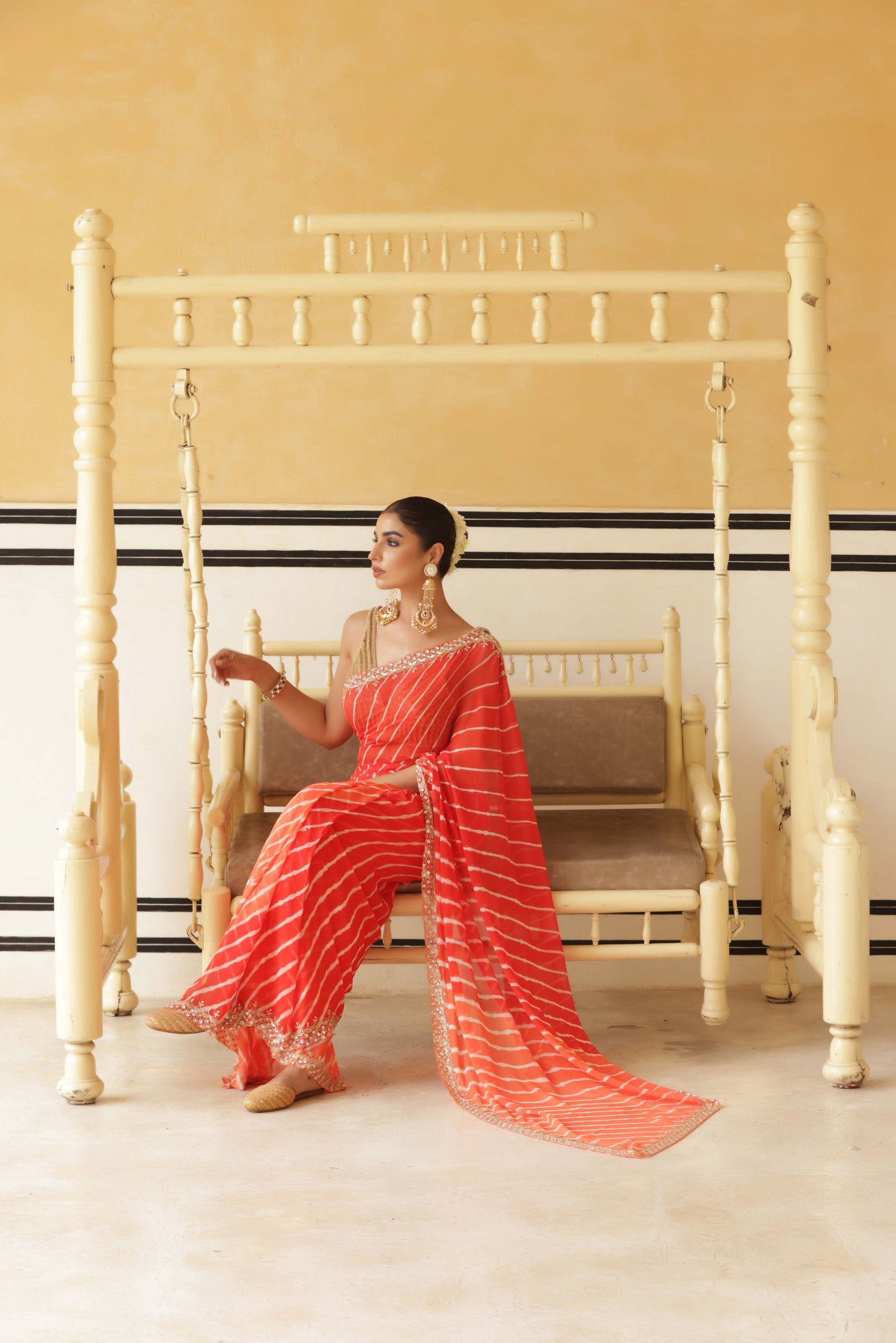 Ember Leheriya Saree