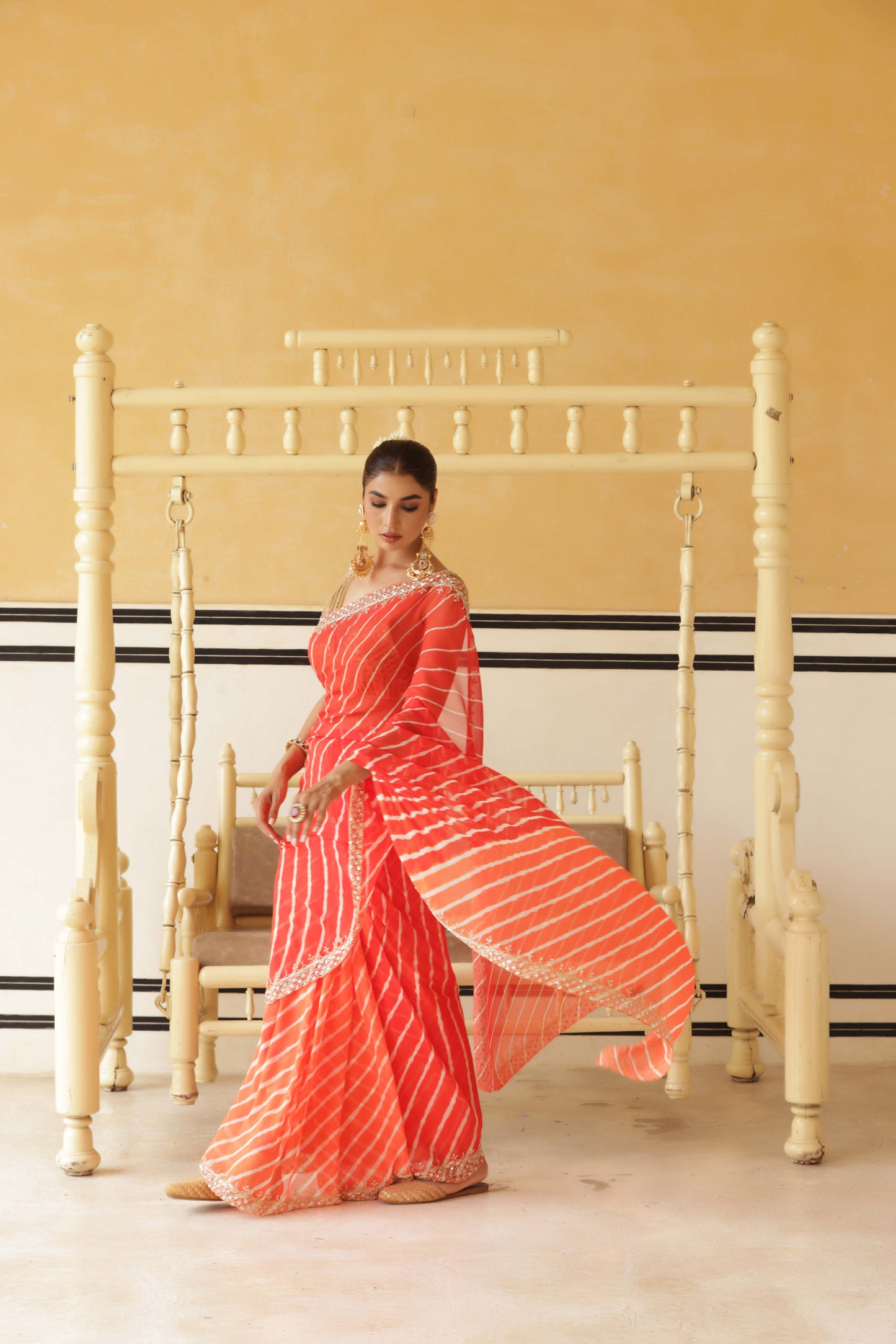 Ember Leheriya Saree