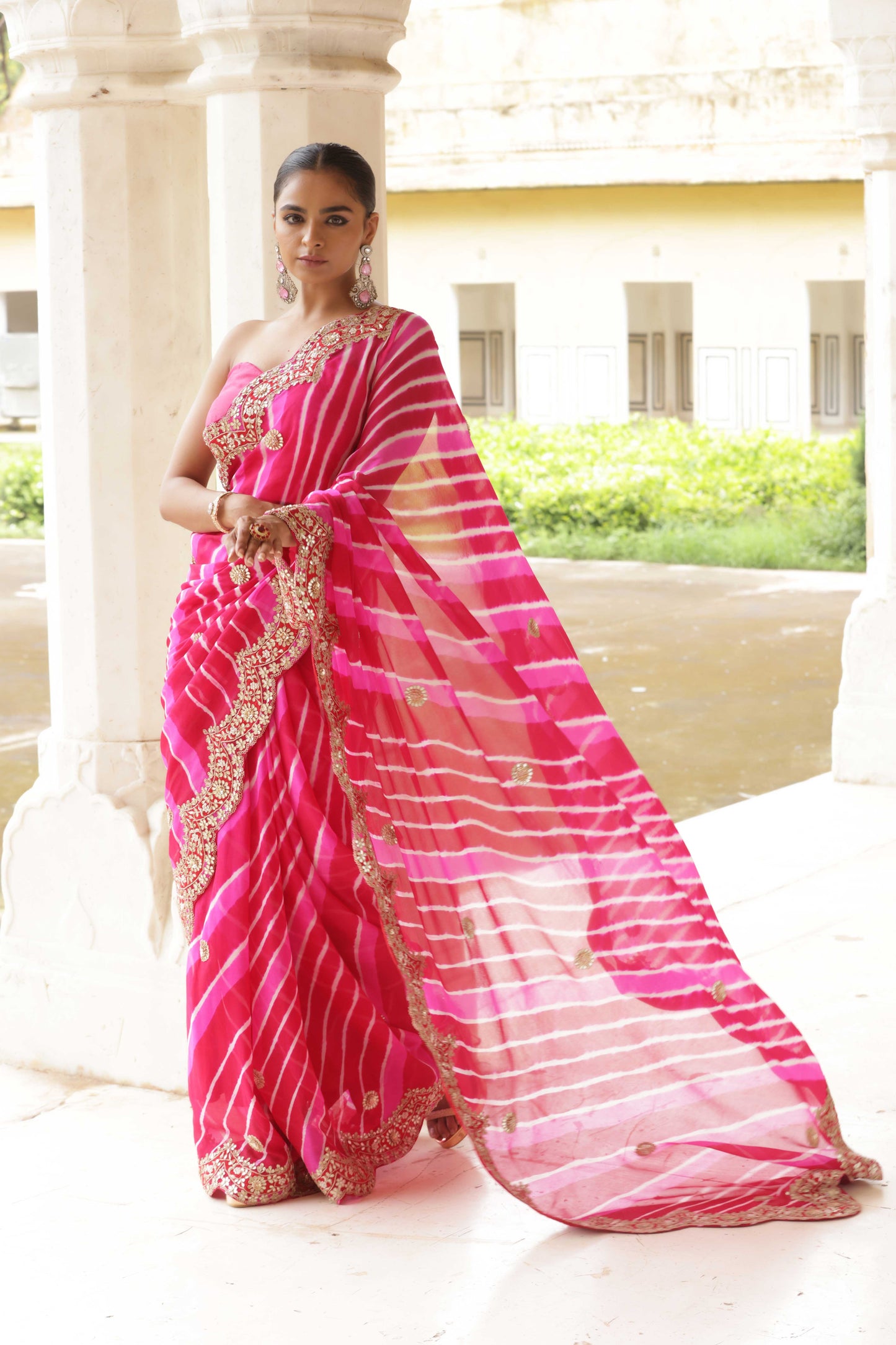 Regal Moti Leheriya Saree