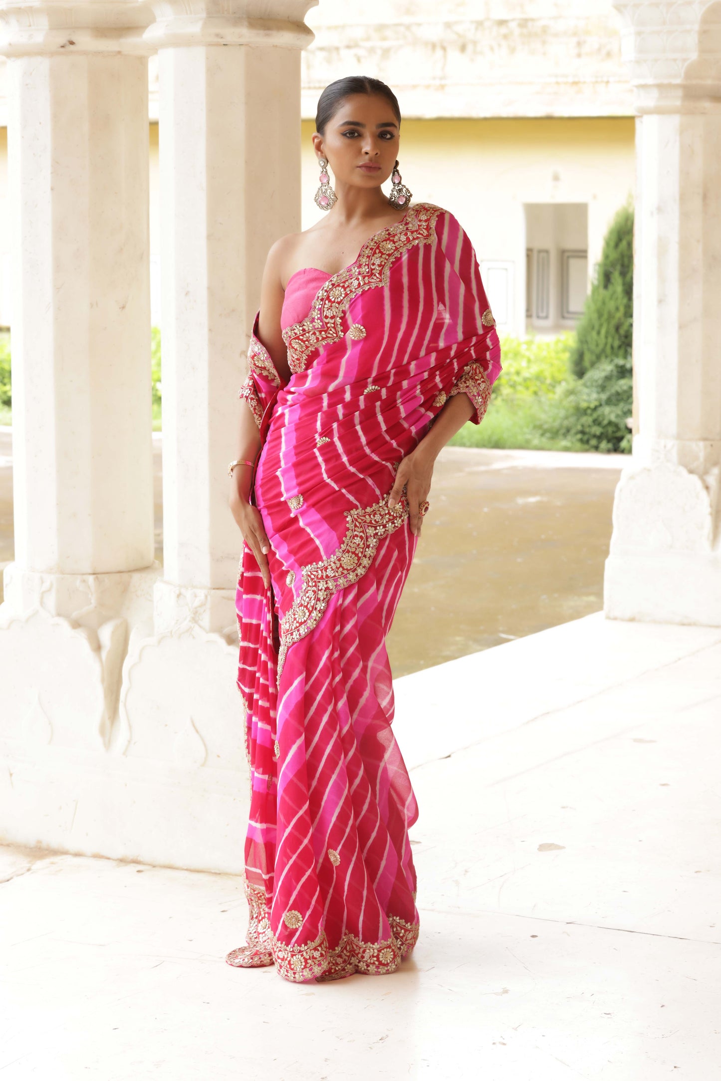 Regal Moti Leheriya Saree
