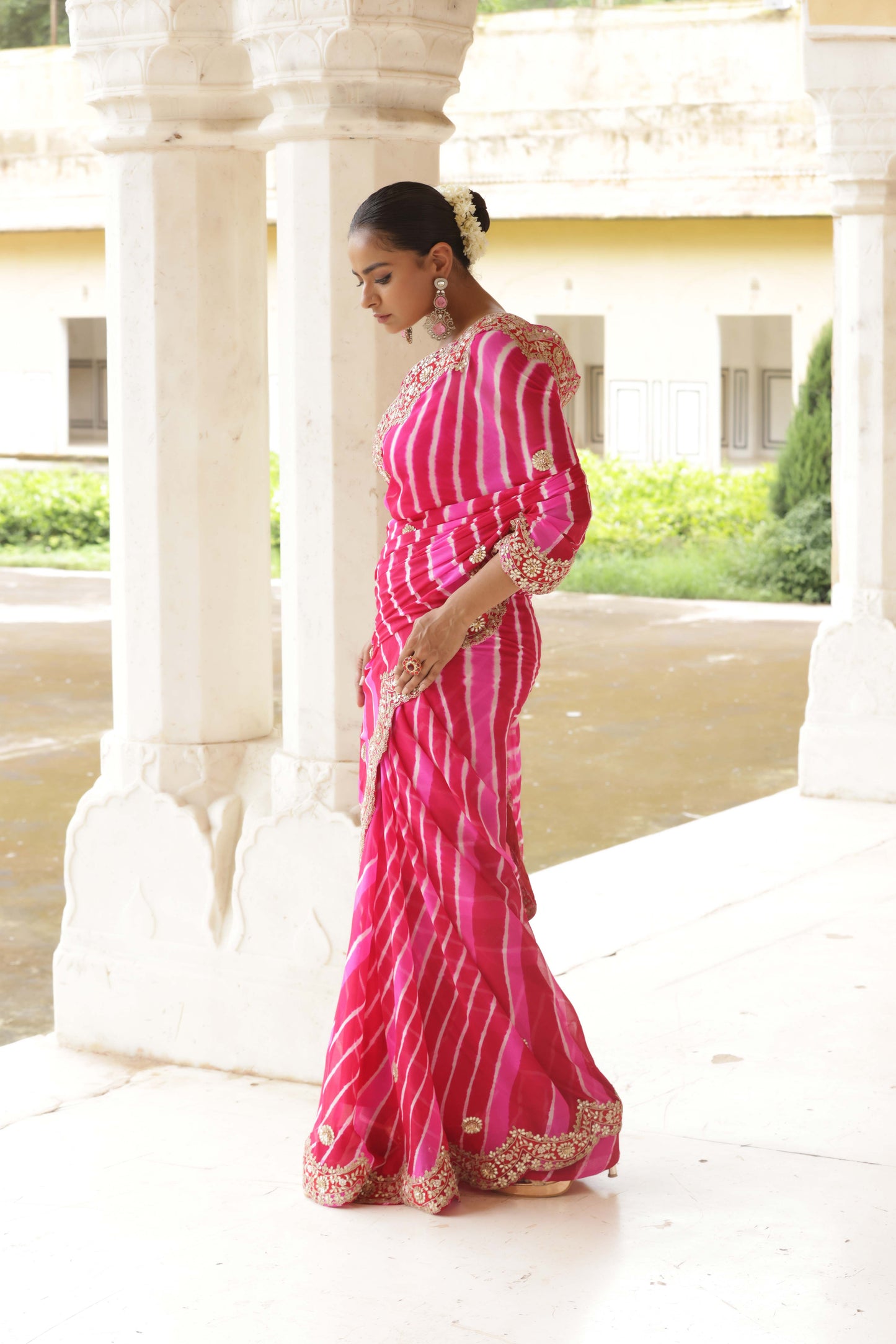 Regal Moti Leheriya Saree
