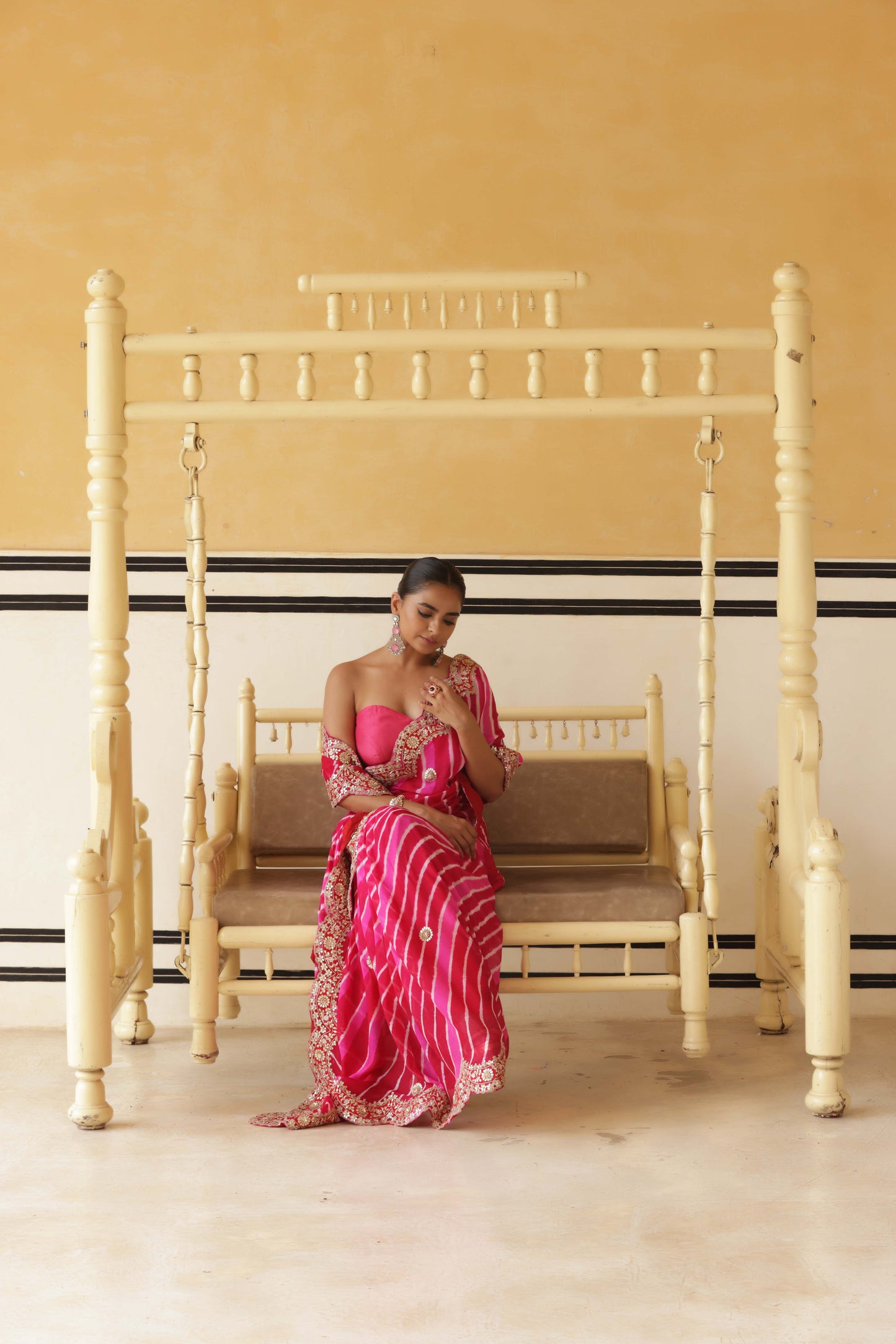 Regal Moti Leheriya Saree