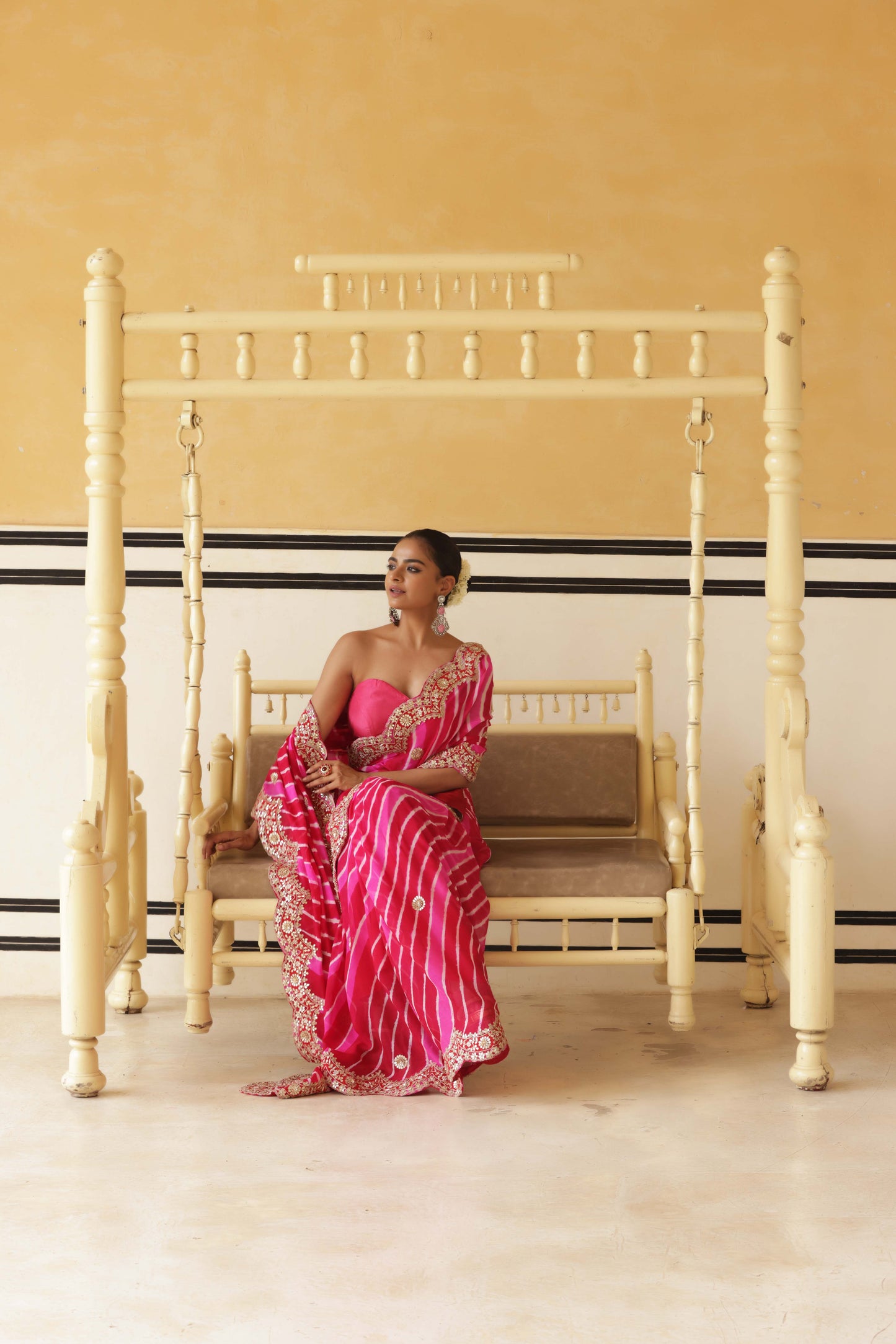 Regal Moti Leheriya Saree