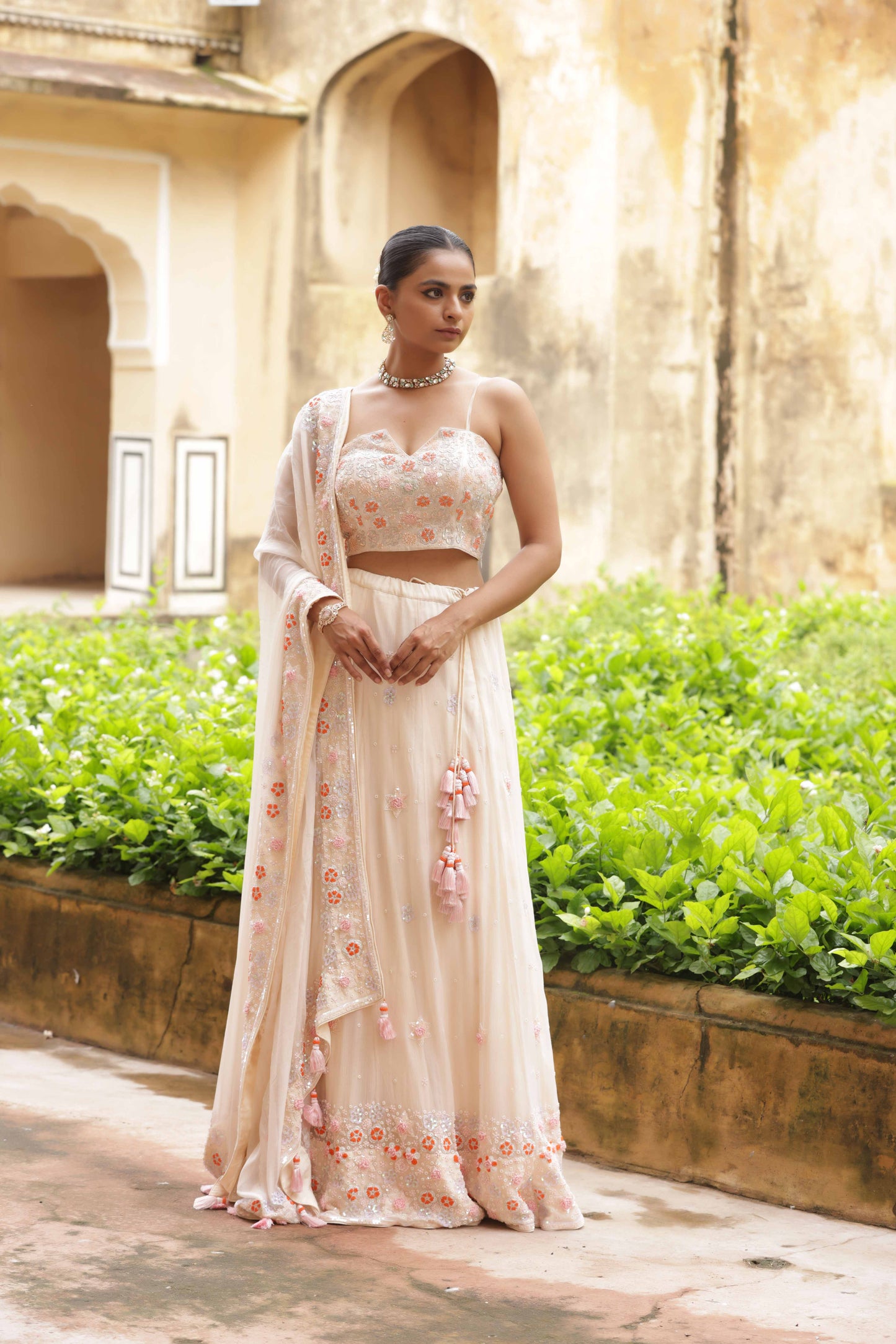 Ivory Bahar Lehenga