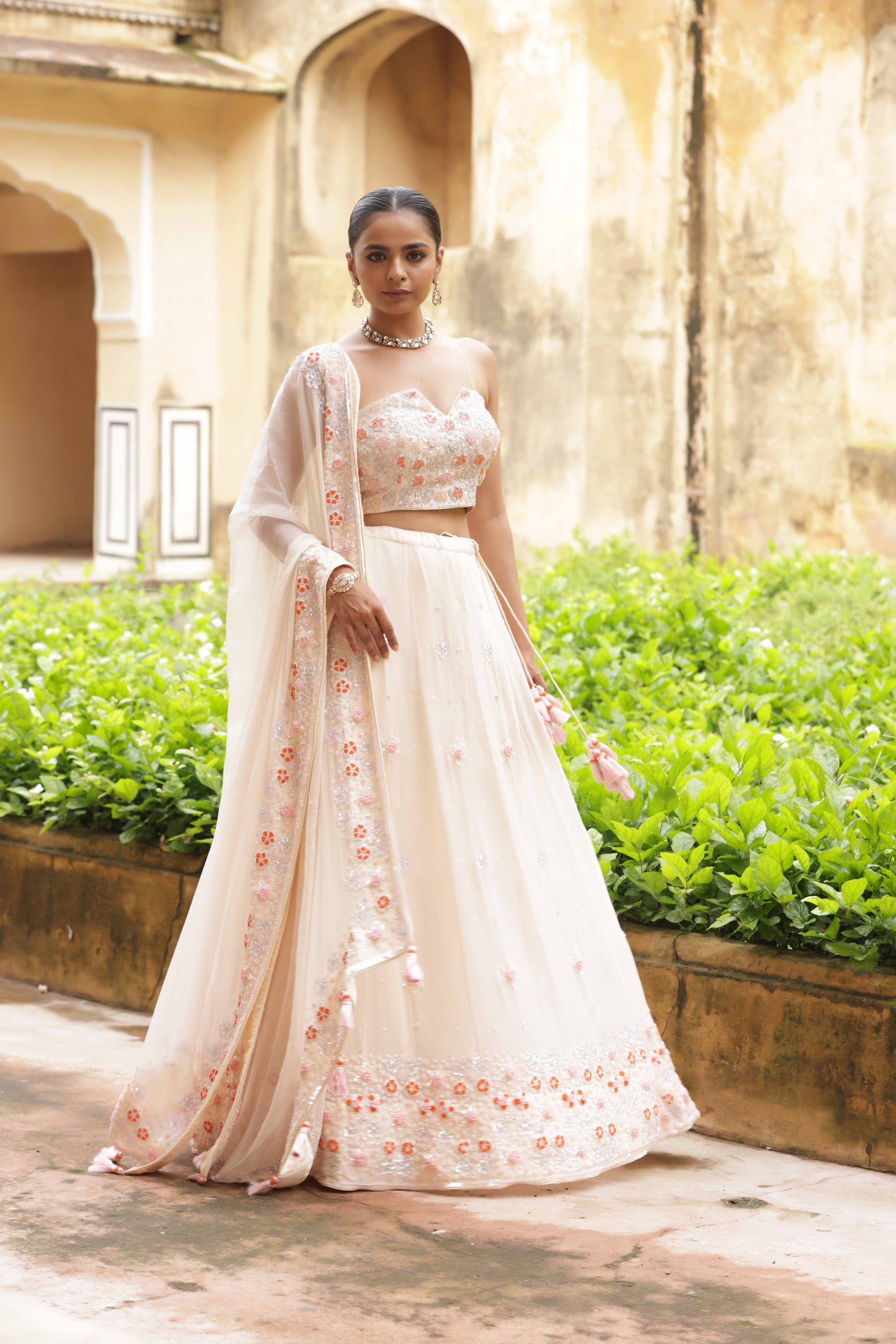 Ivory Bahar Lehenga