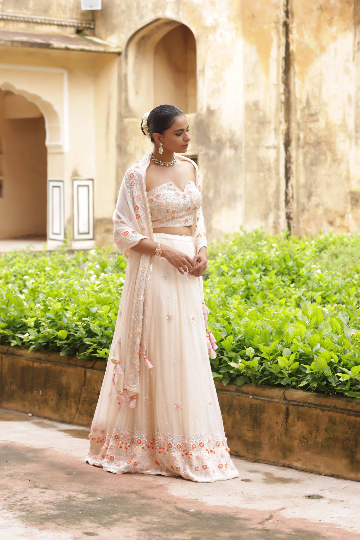 Ivory Bahar Lehenga