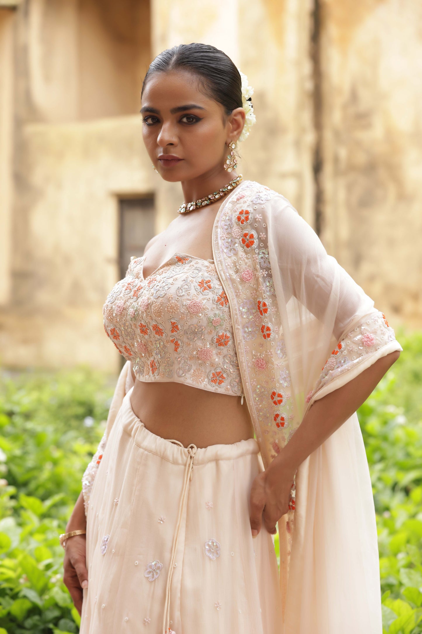 Ivory Bahar Lehenga
