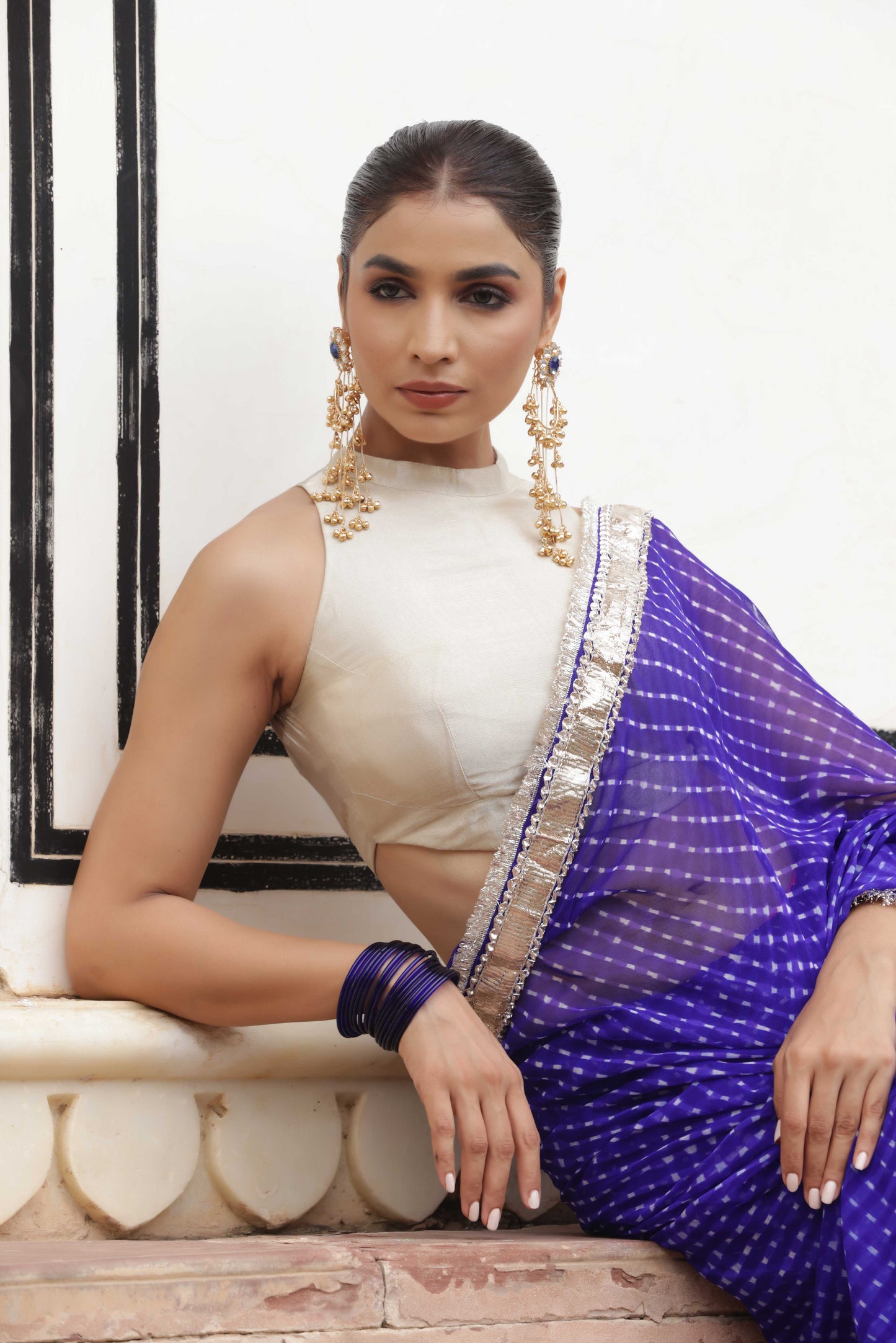 Sapphire Jewel Saree