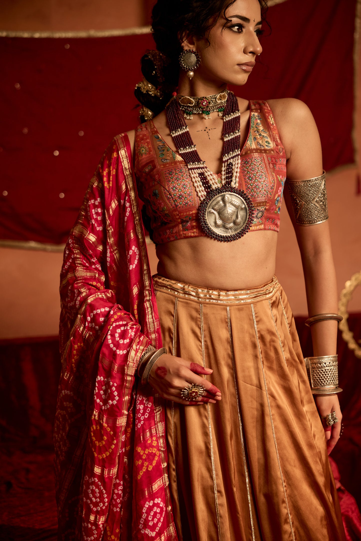 Bandhej Heritage Lehenga