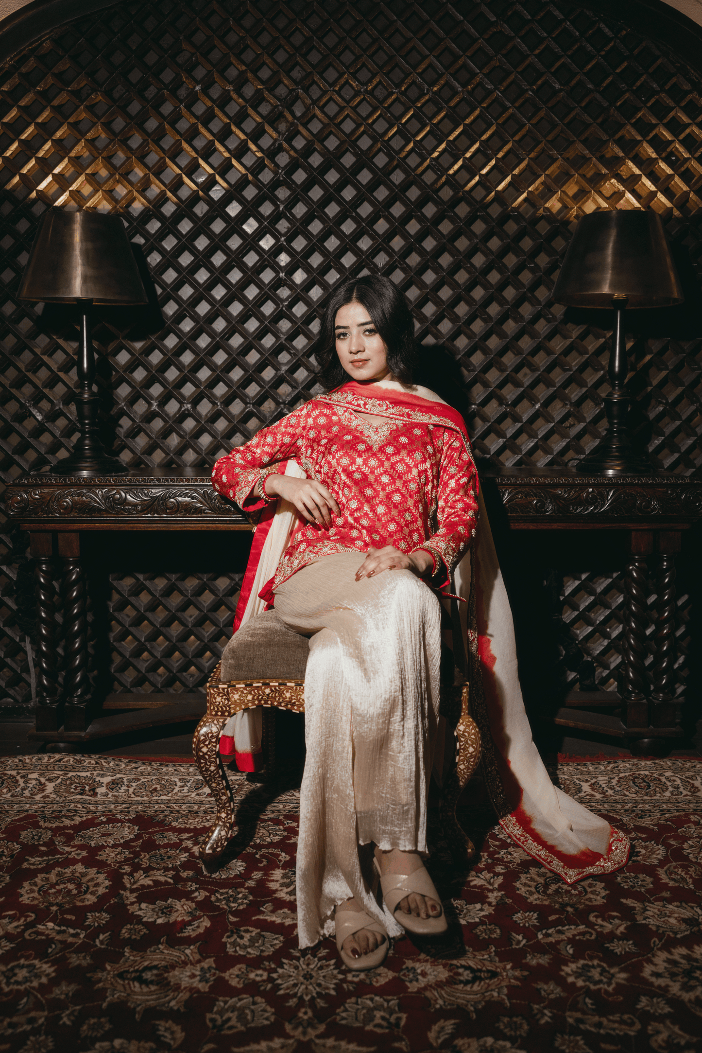 Mahira Kurti Chunni & Plazo