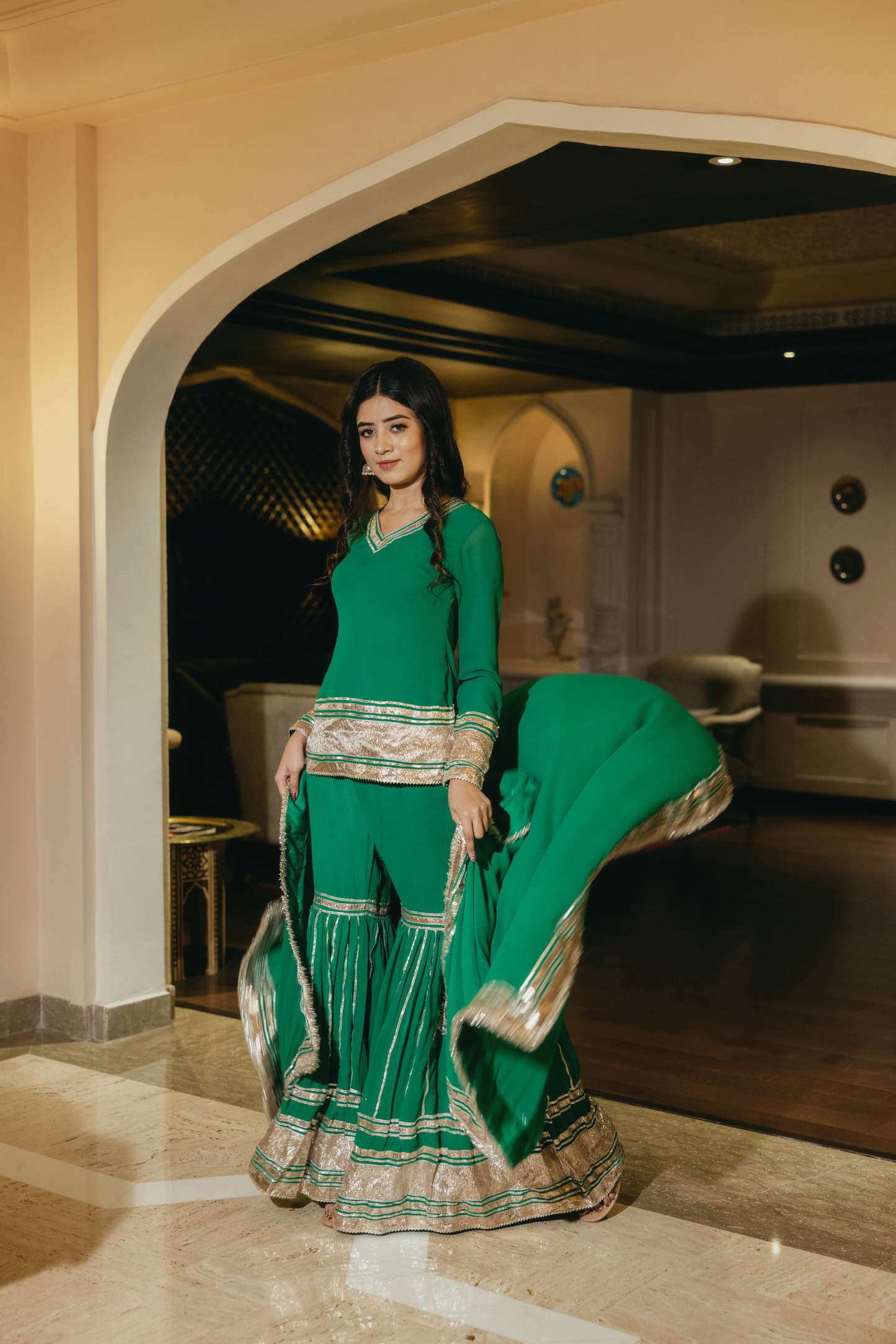 Nayra in Emerald Green Sarara