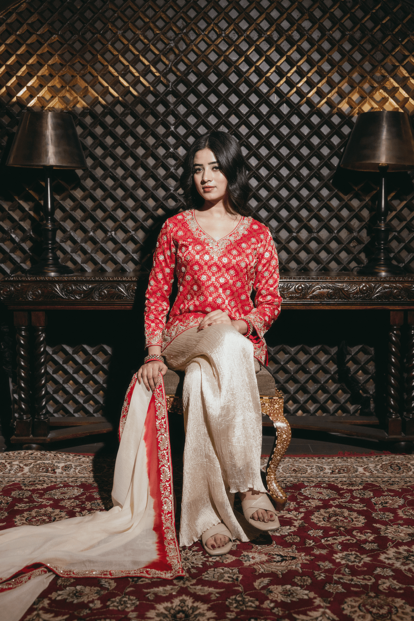 Mahira Kurti Chunni & Plazo