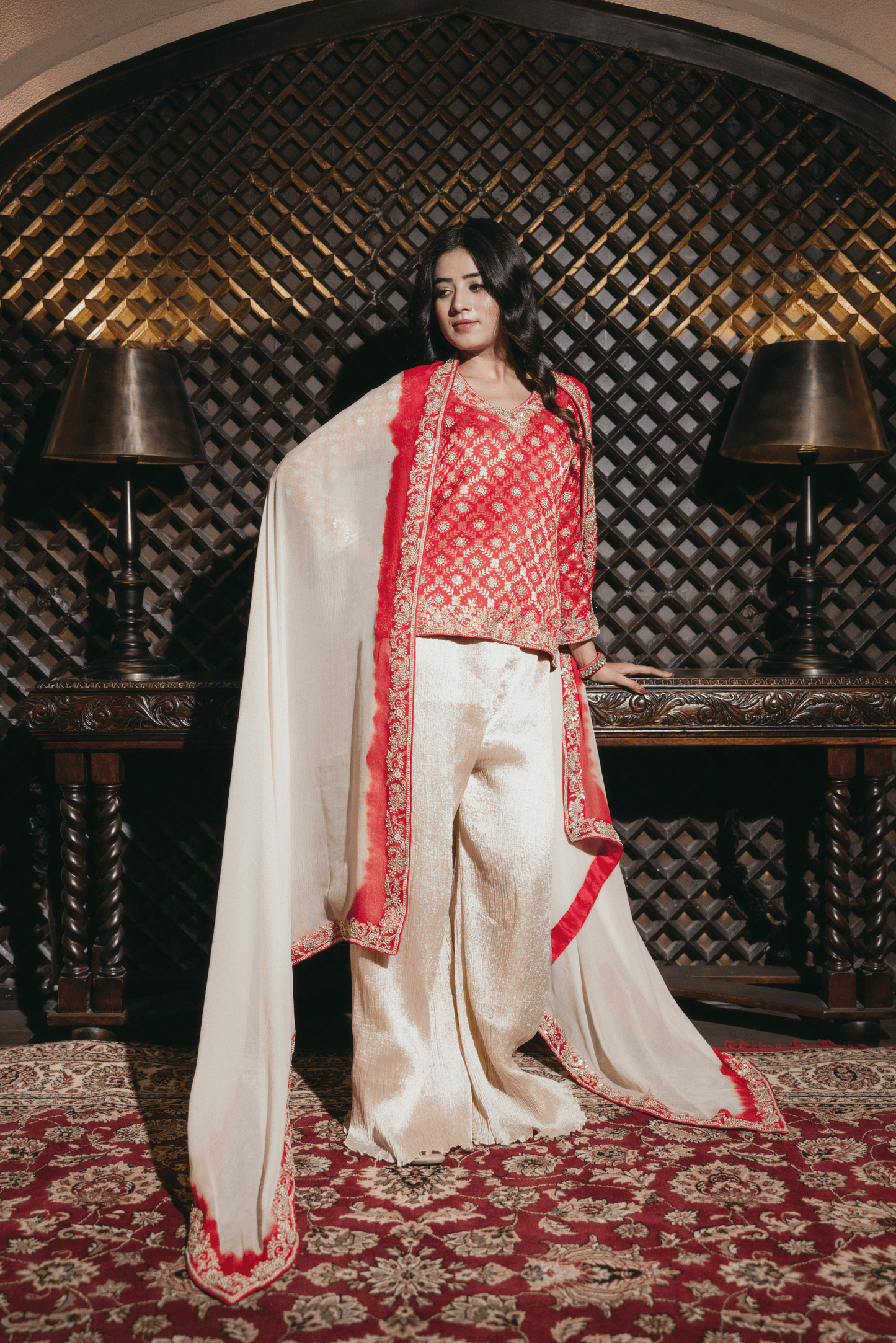 Mahira Kurti Chunni & Plazo