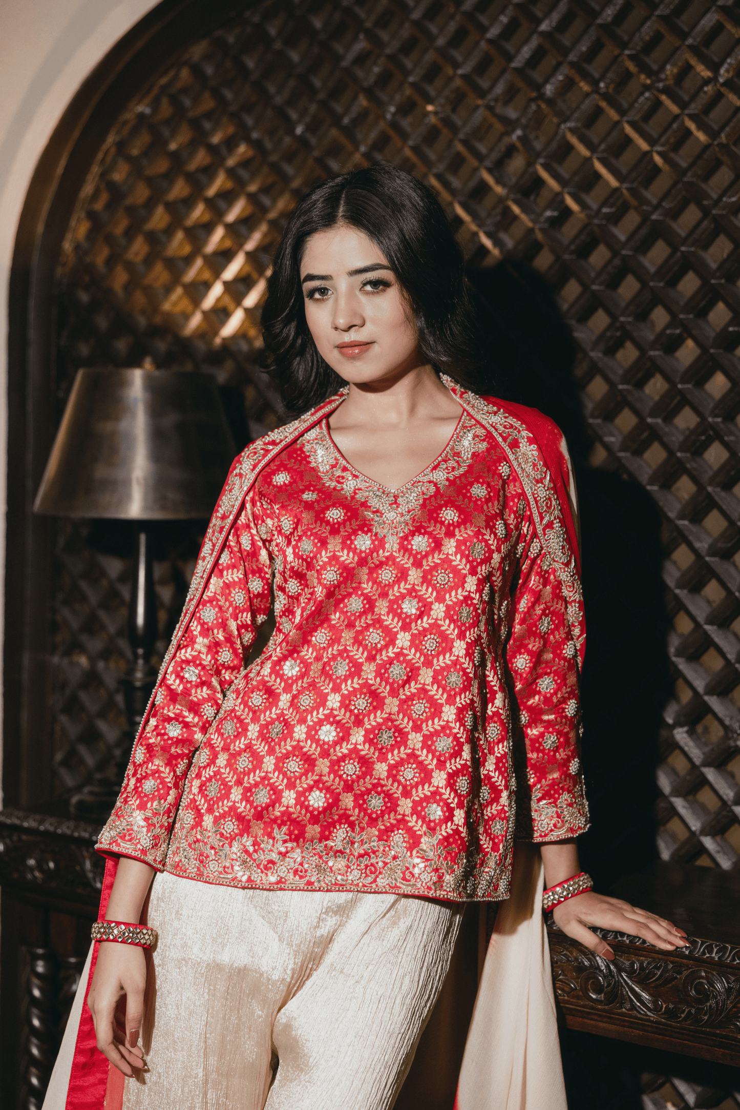 Mahira Kurti Chunni & Plazo