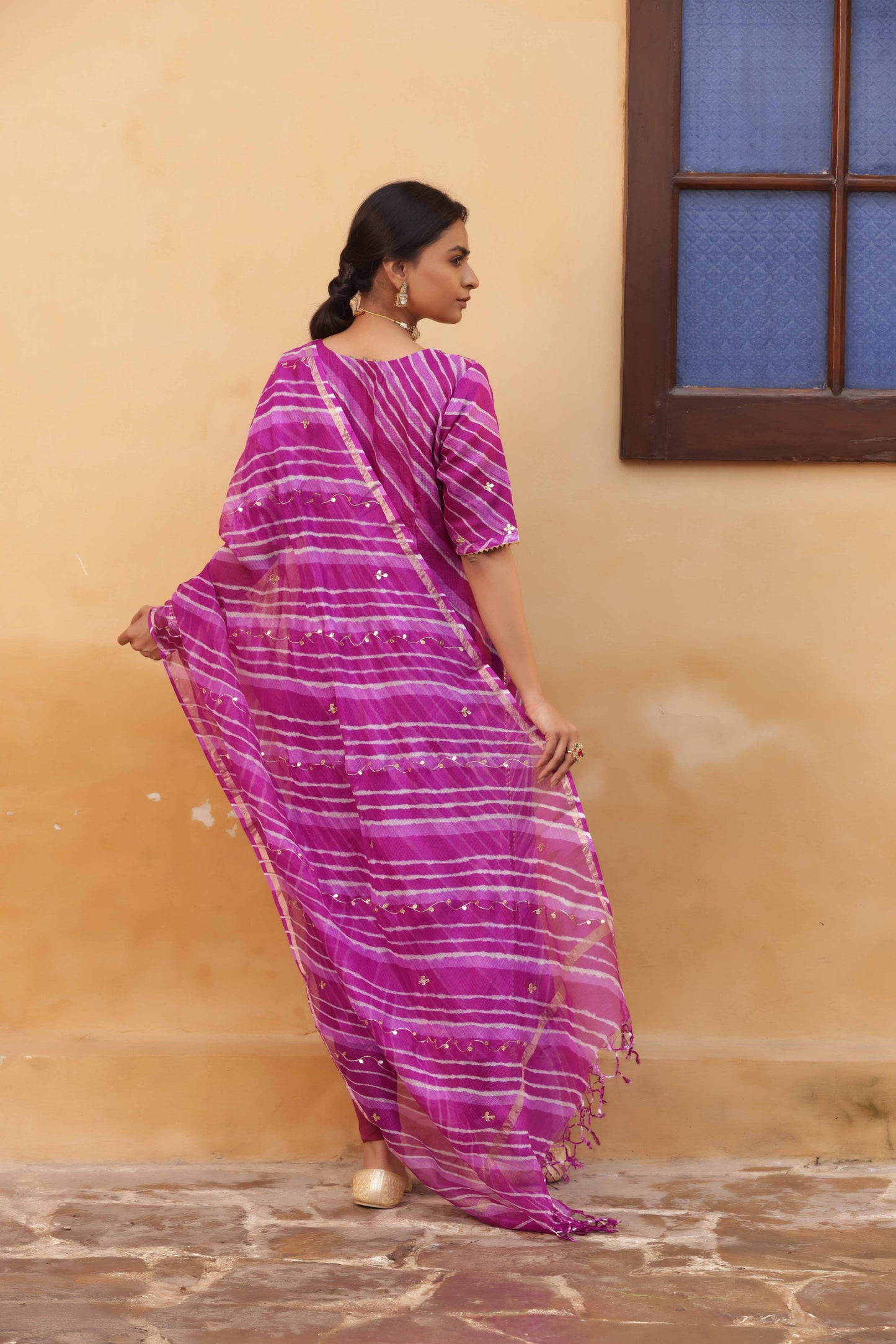 Indrani Leheriya Embroidered Suit Set