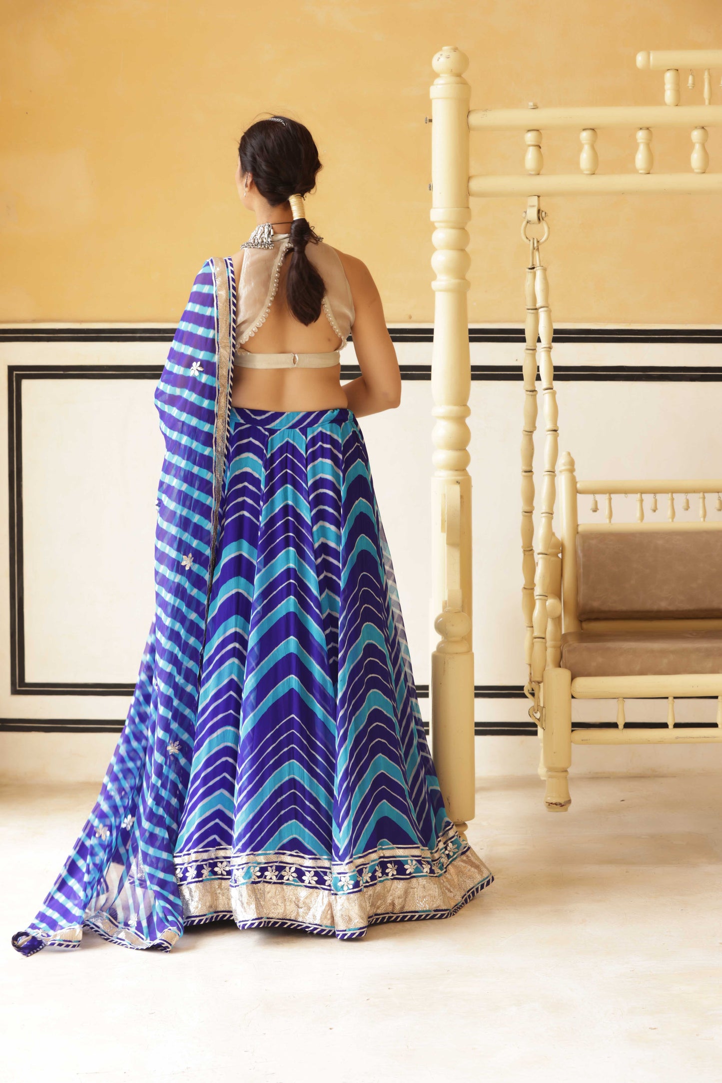Mayura Lappa Lehenga Set