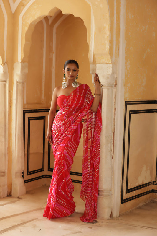 Ruby Radiance Saree