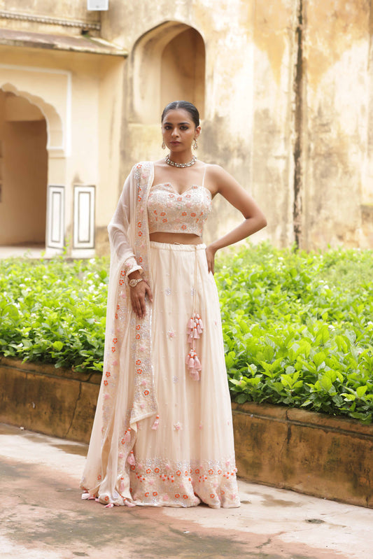 Ivory Bahar Lehenga
