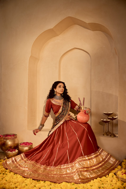 Azrakh Grace Lehenga