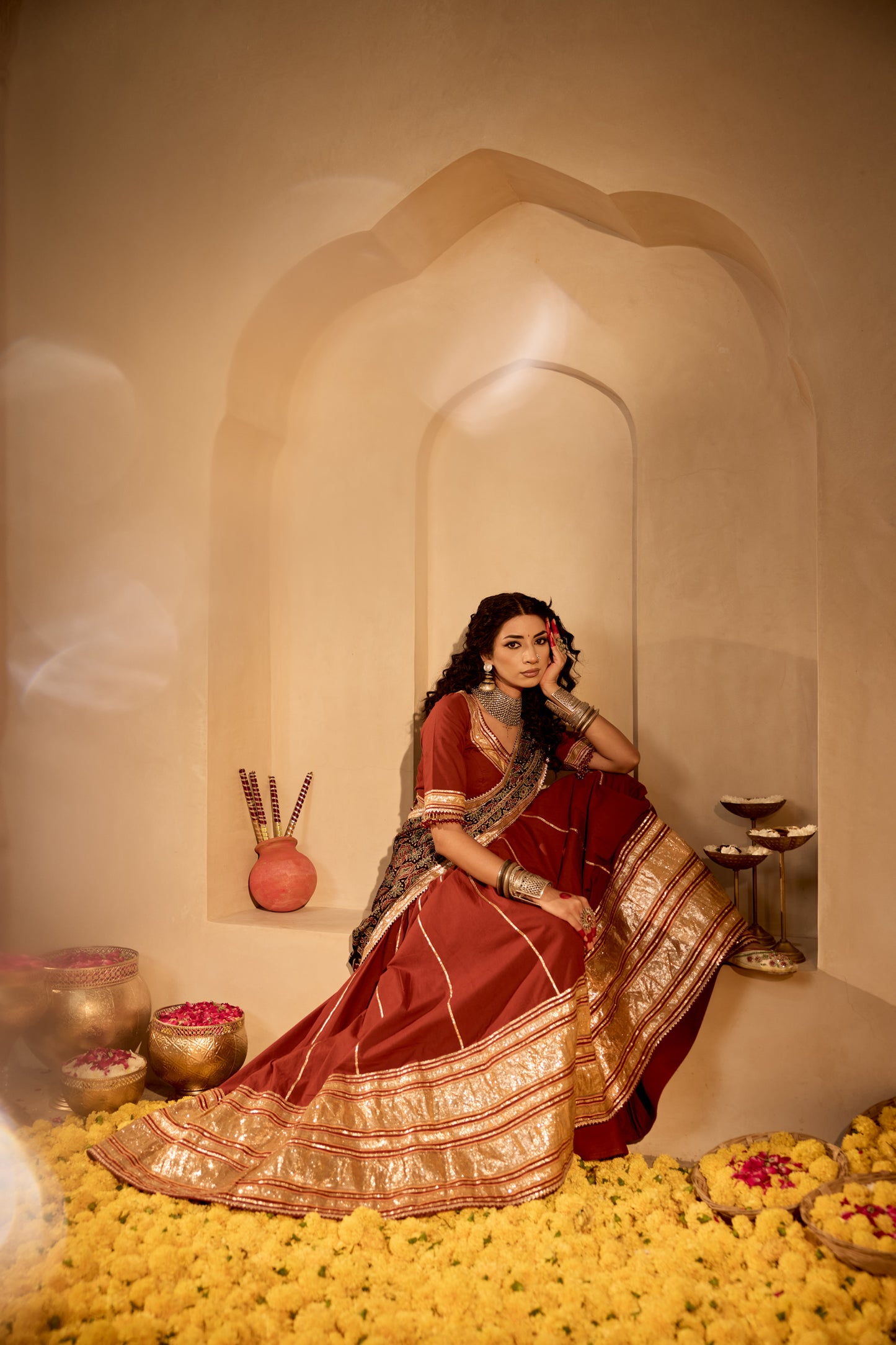 Azrakh Grace Lehenga