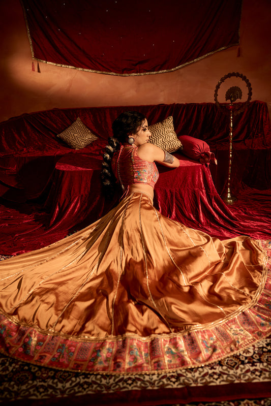 Bandhej Heritage Lehenga