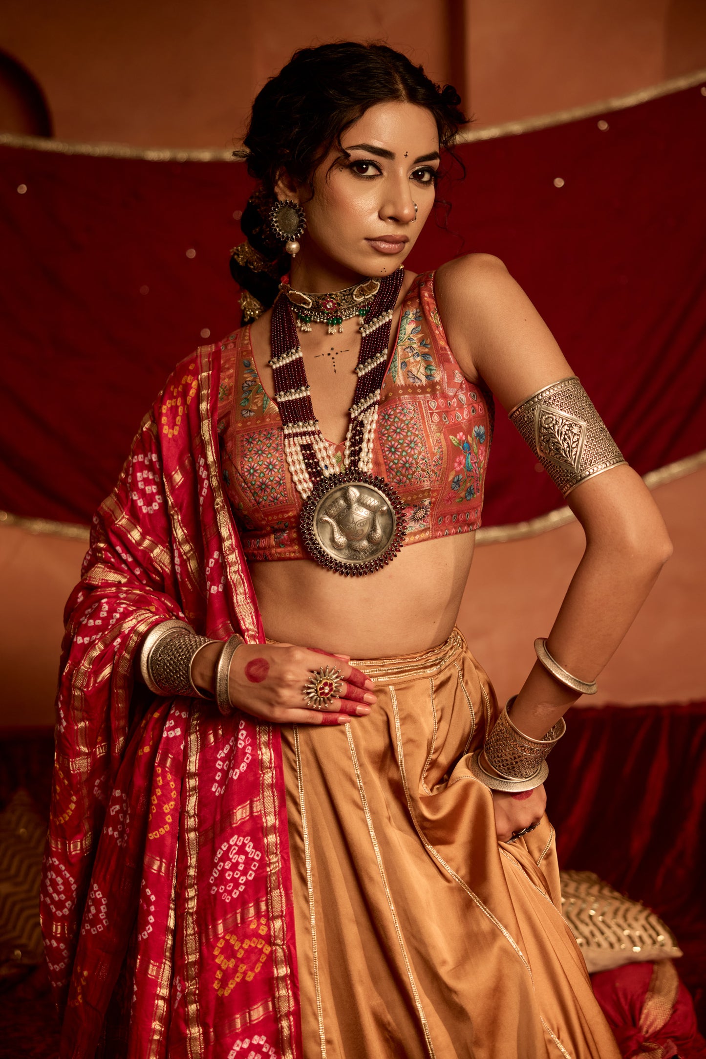 Bandhej Heritage Lehenga