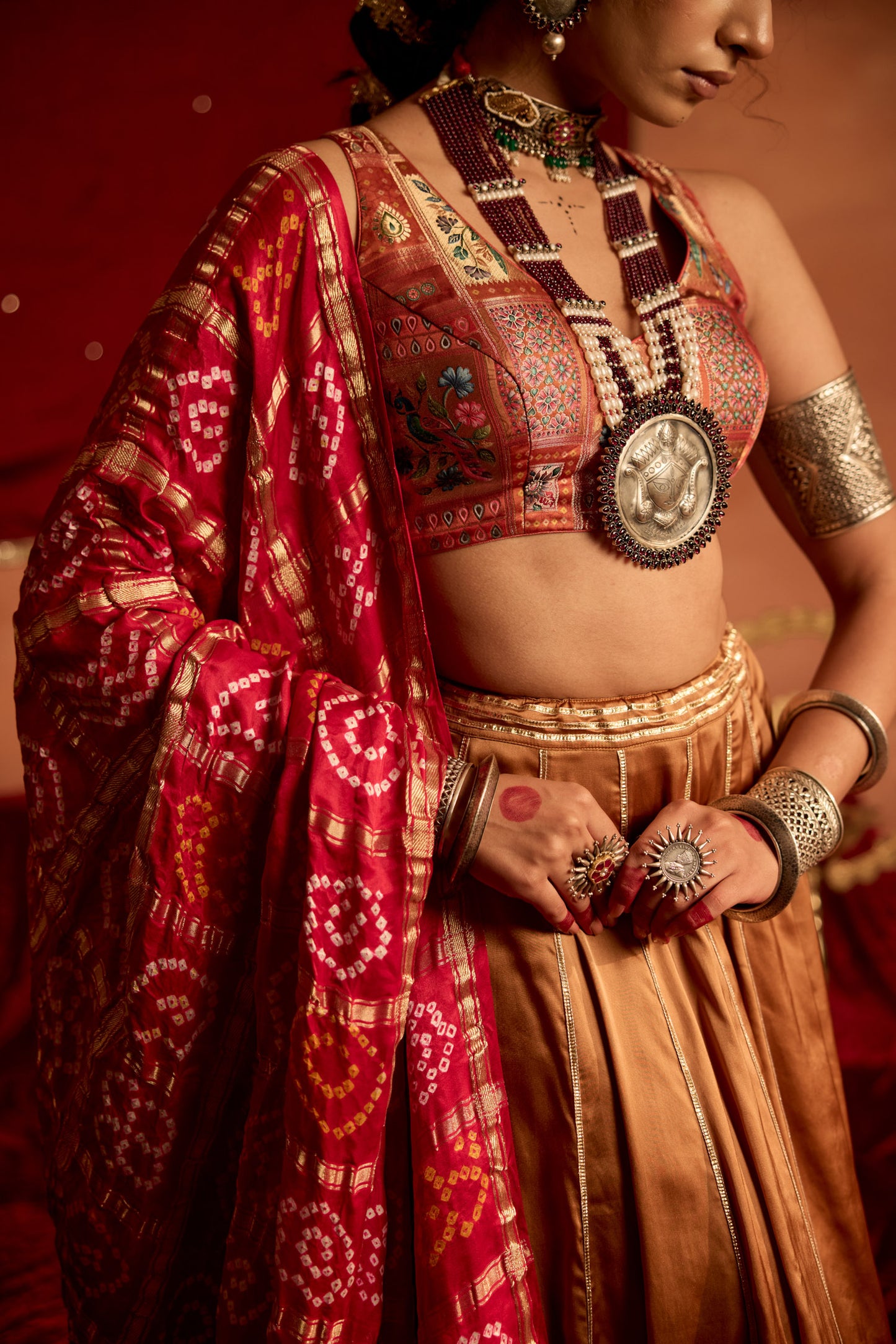 Bandhej Heritage Lehenga