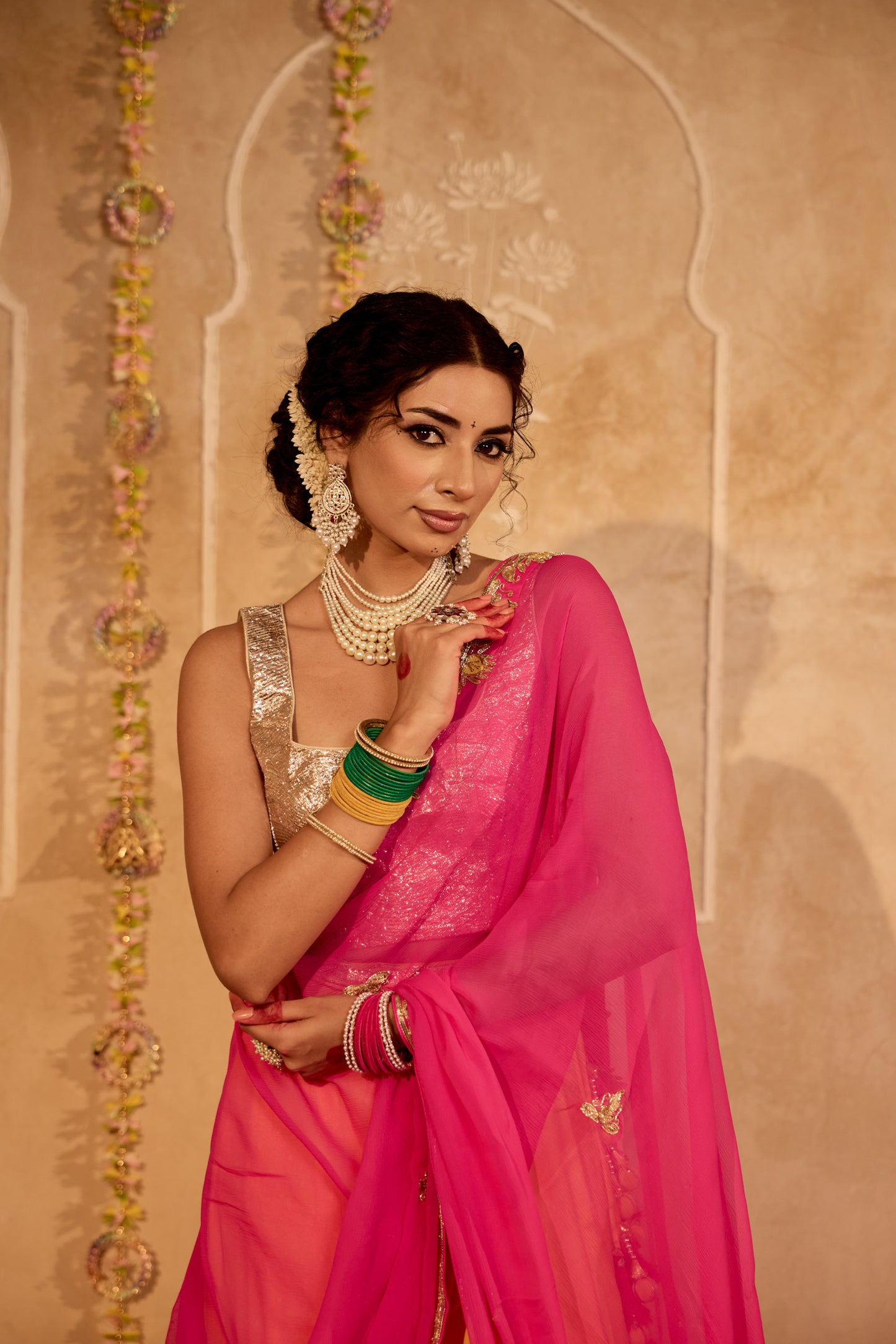 Surajmukhi Gulab Lehenga