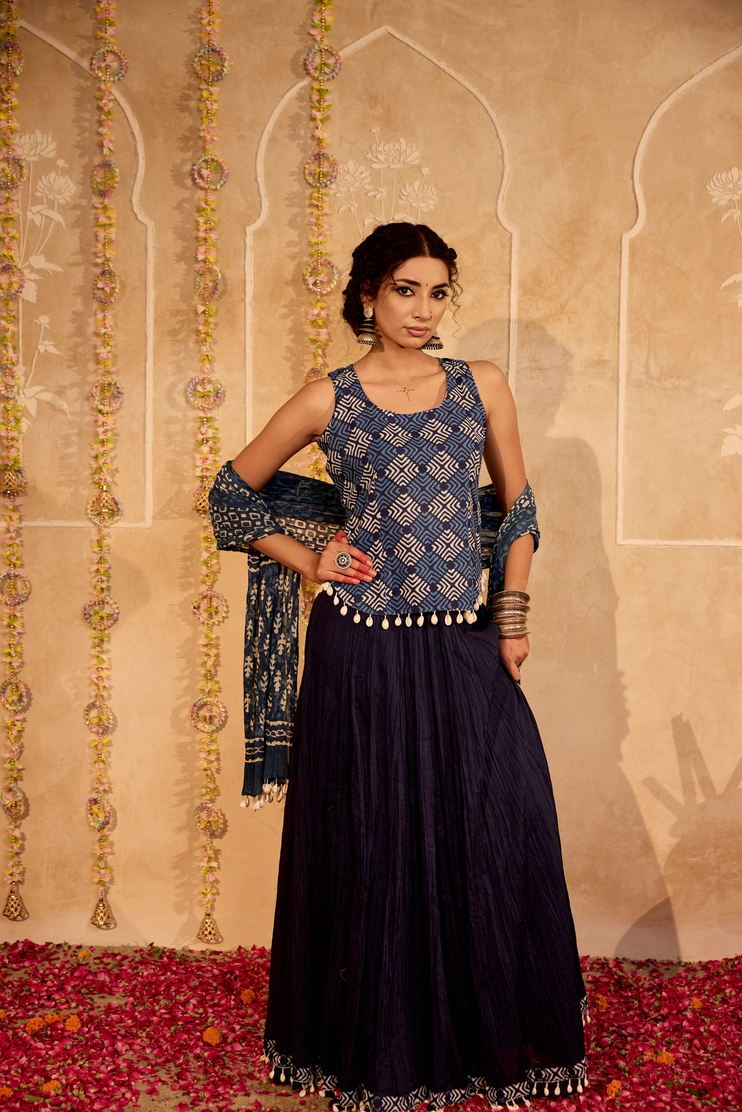 Neelam Jaal Lehenga