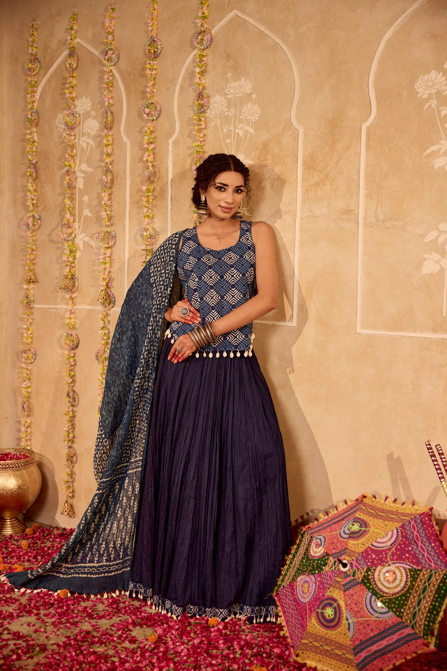 Neelam Jaal Lehenga